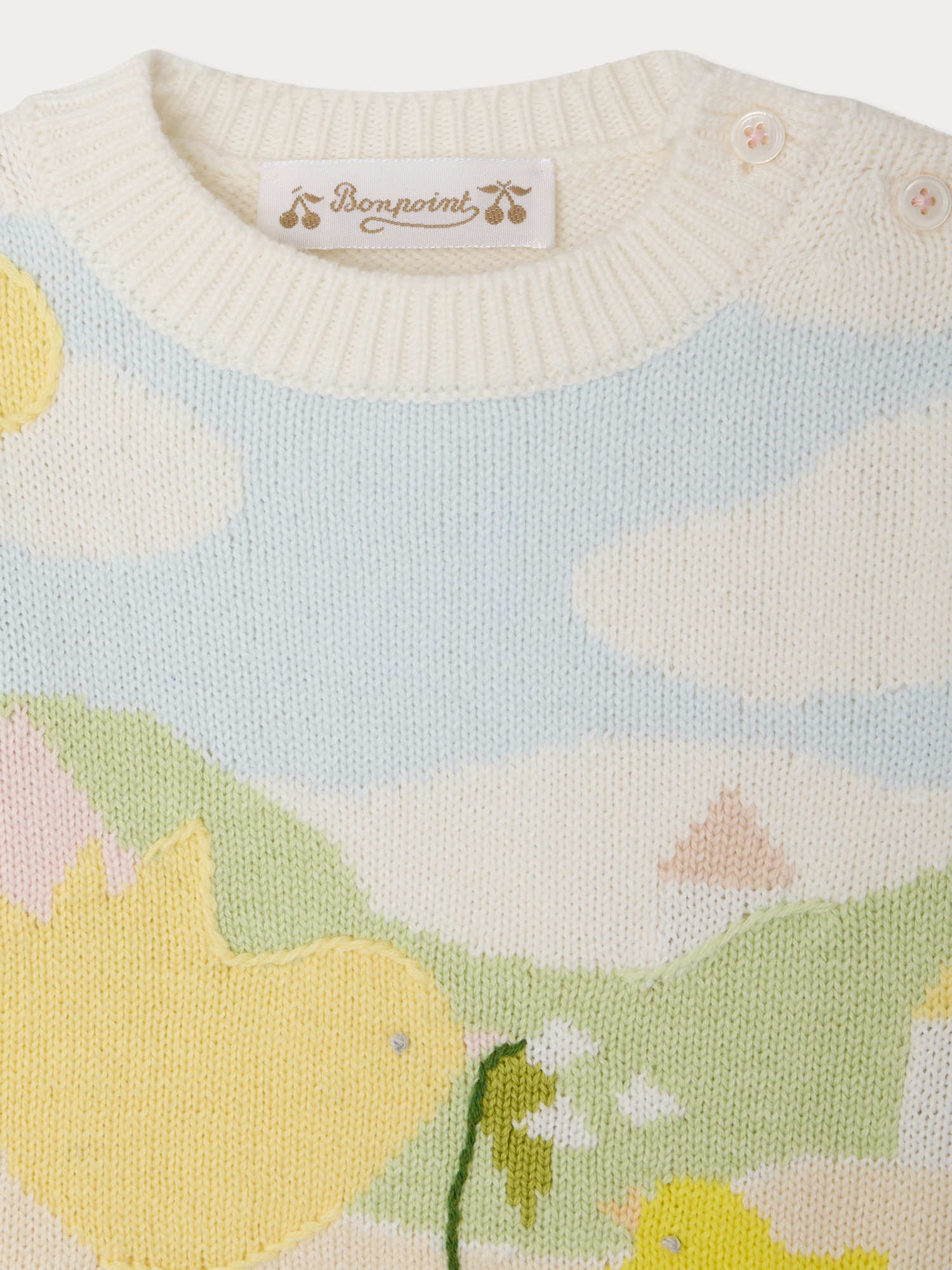 Almire hand-embroidered chick sweater in organic cotton - Image 4