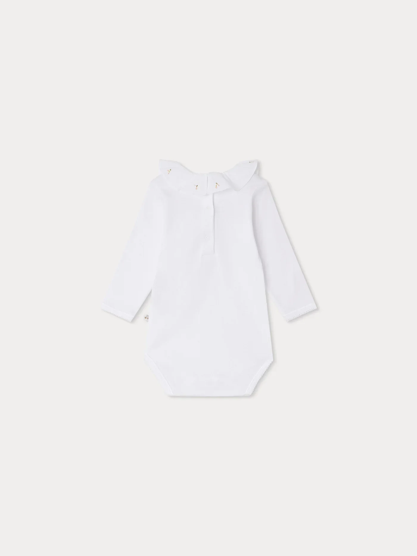 April hand-embroidered bodysuit in organic cotton - Image 3