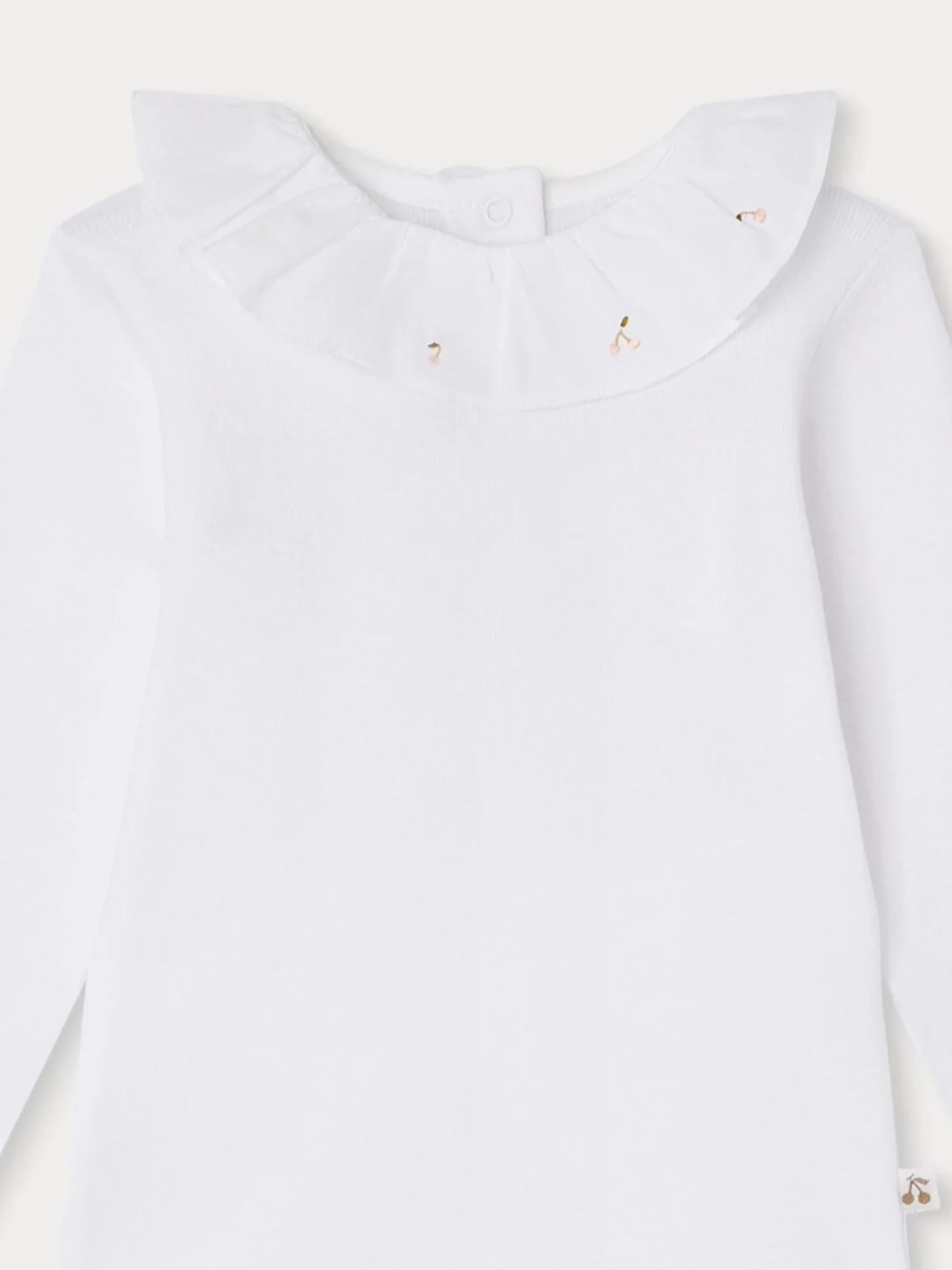 April hand-embroidered bodysuit in organic cotton - Image 4