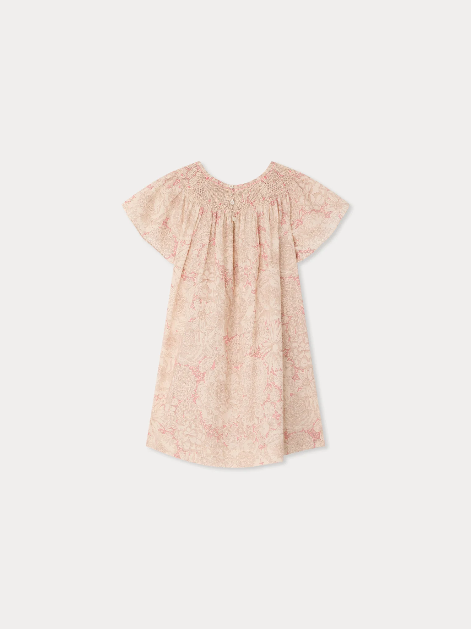 Arlene dress smocked and hand-embroidered in Liberty organic cotton fabric - Image 3