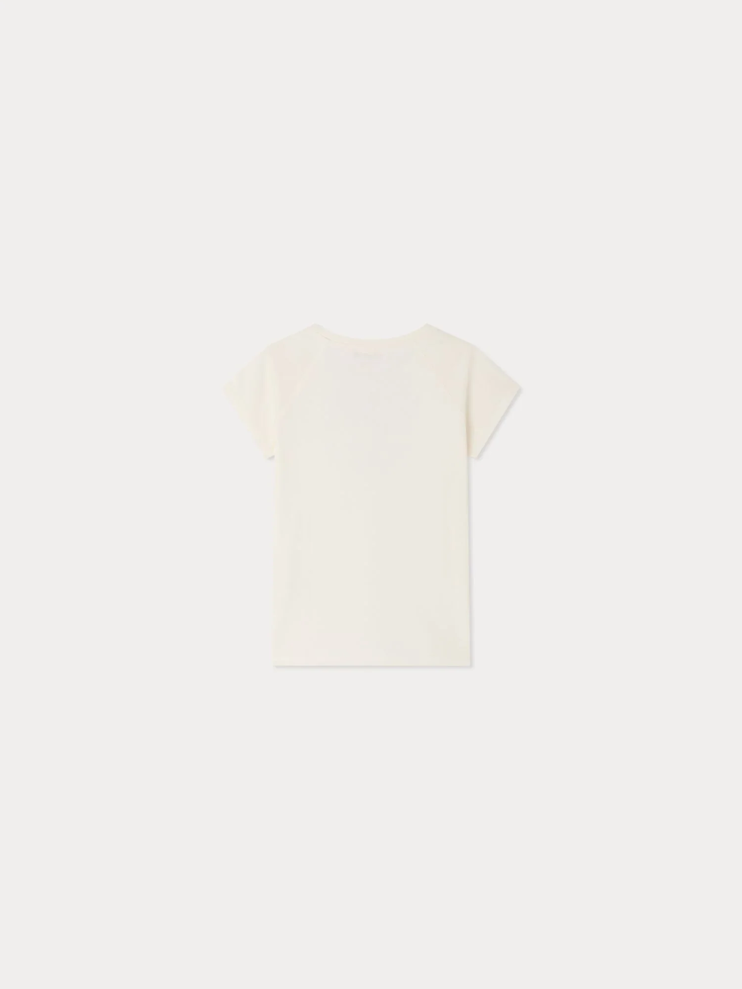 Asmae t-shirt with embroidered flowers in organic cotton - Image 2