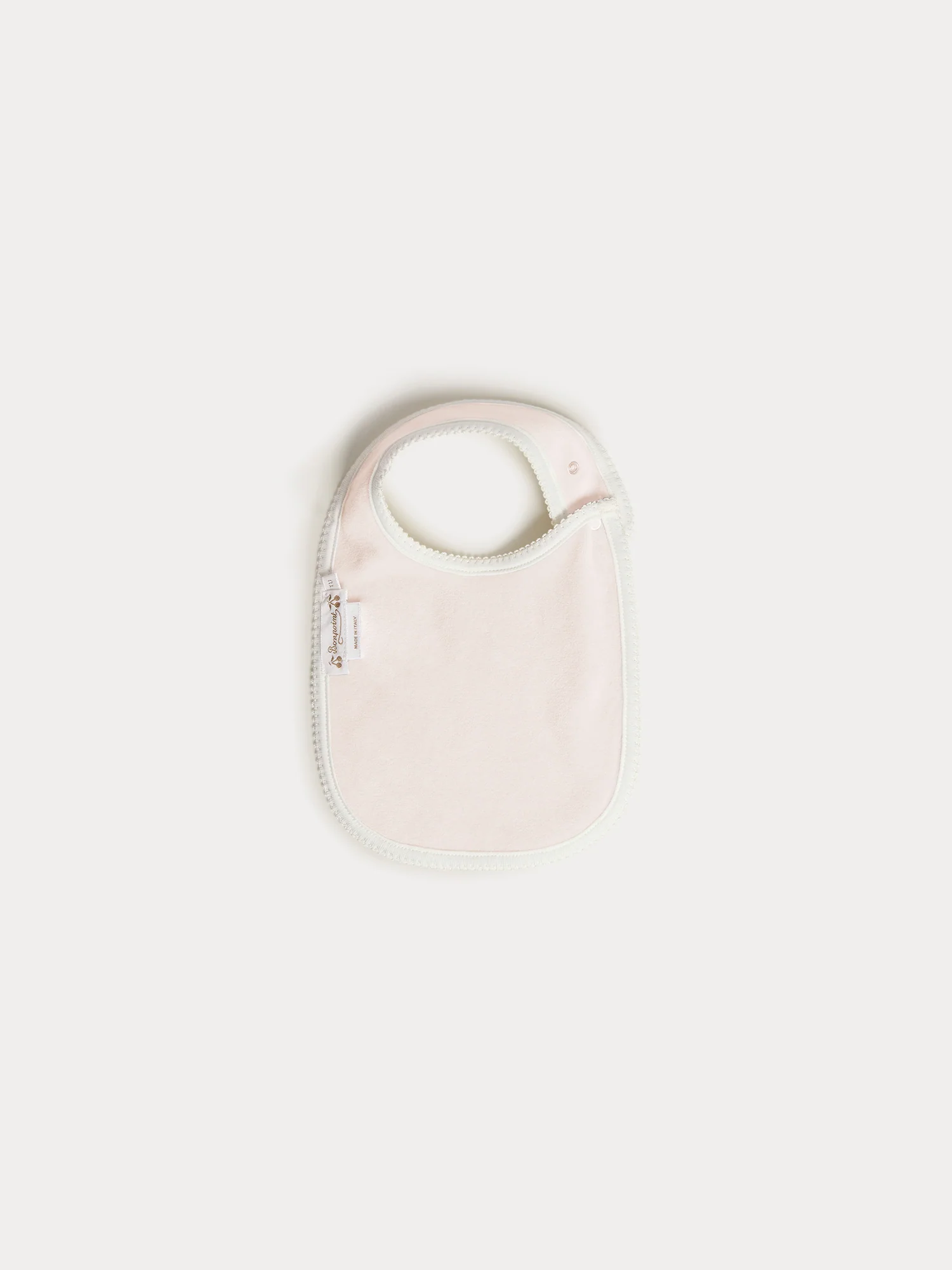 Avibis embroidered organic cotton bib in pink - Image 2