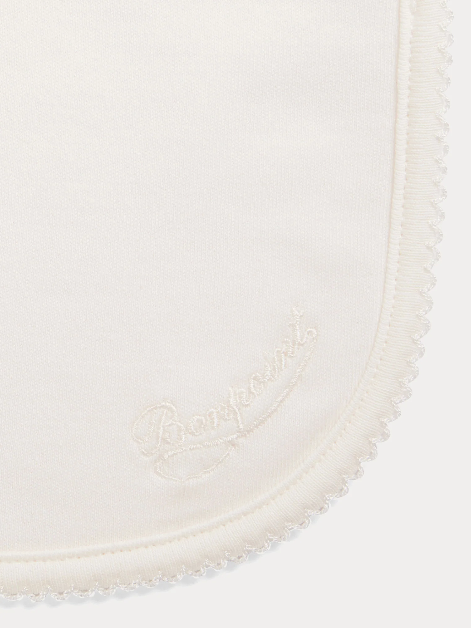 Avibis embroidered organic cotton bib in pink - Image 3