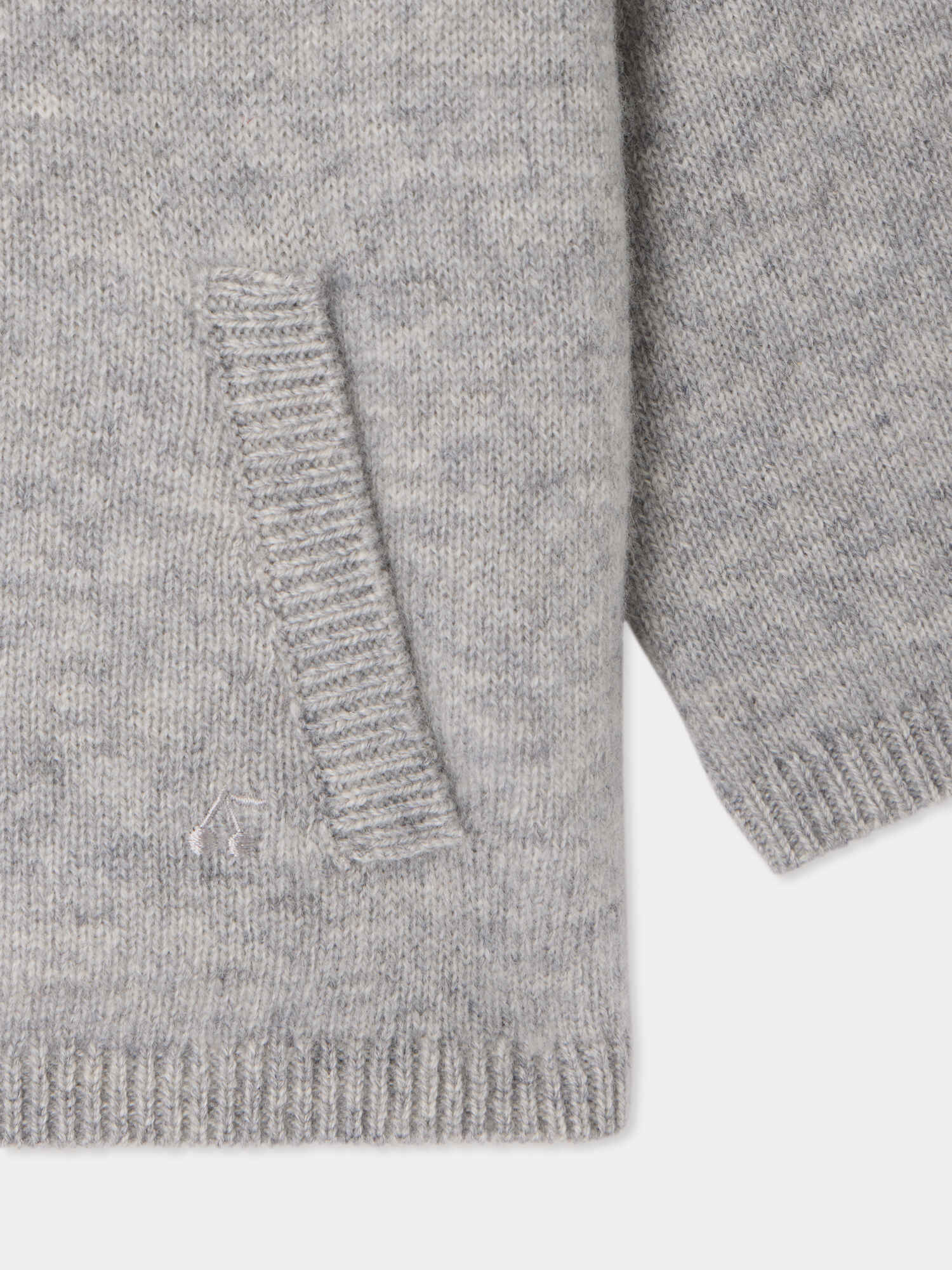 Baby cashmere sweater in grey - Image 3