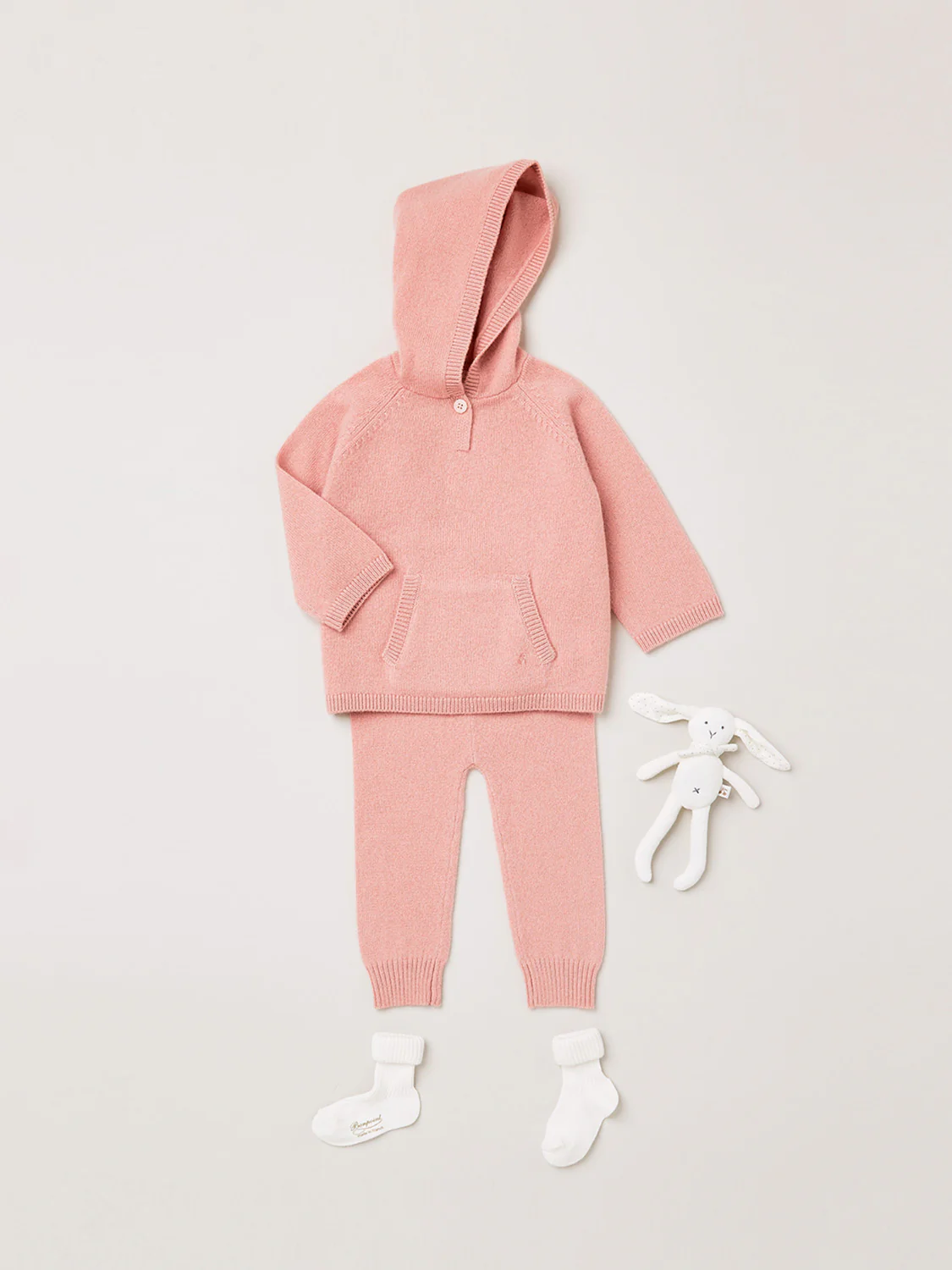 Baby cashmere sweater in pink - Image 4