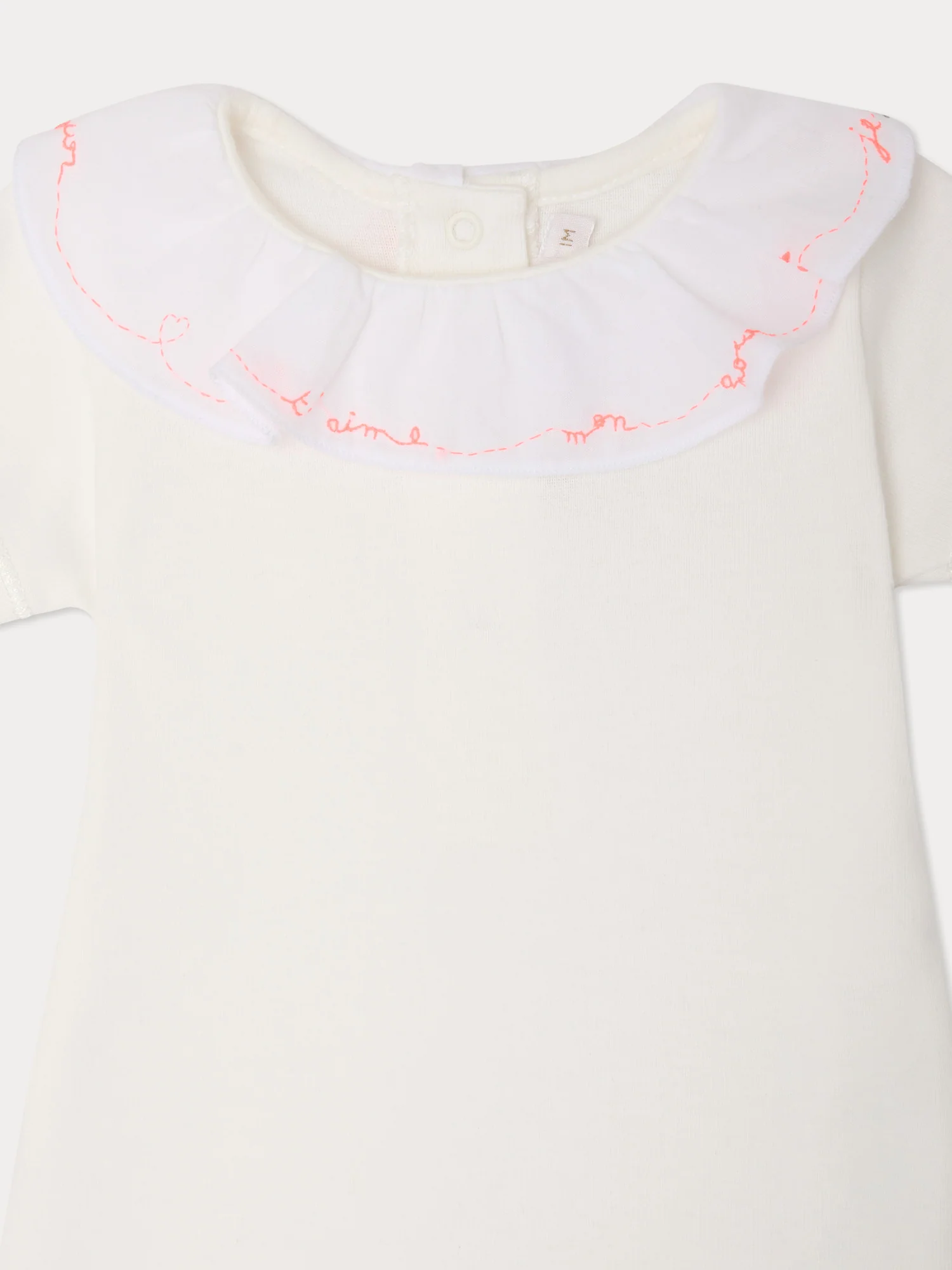 Body June Je t'aime hand-embroidered in organic cotton - Image 4