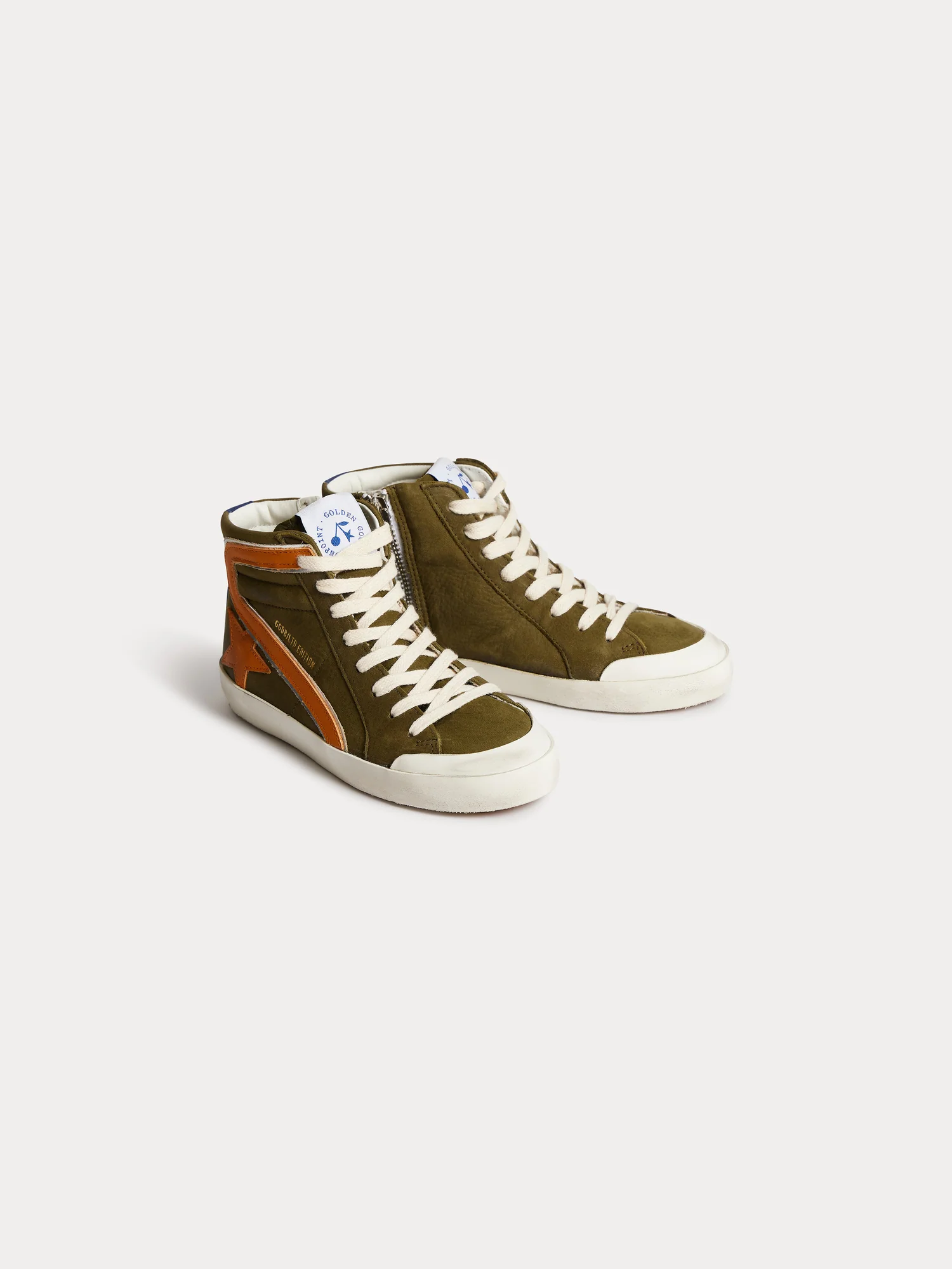 Bonpoint x Golden Goose children's khaki sneakers - Image 3
