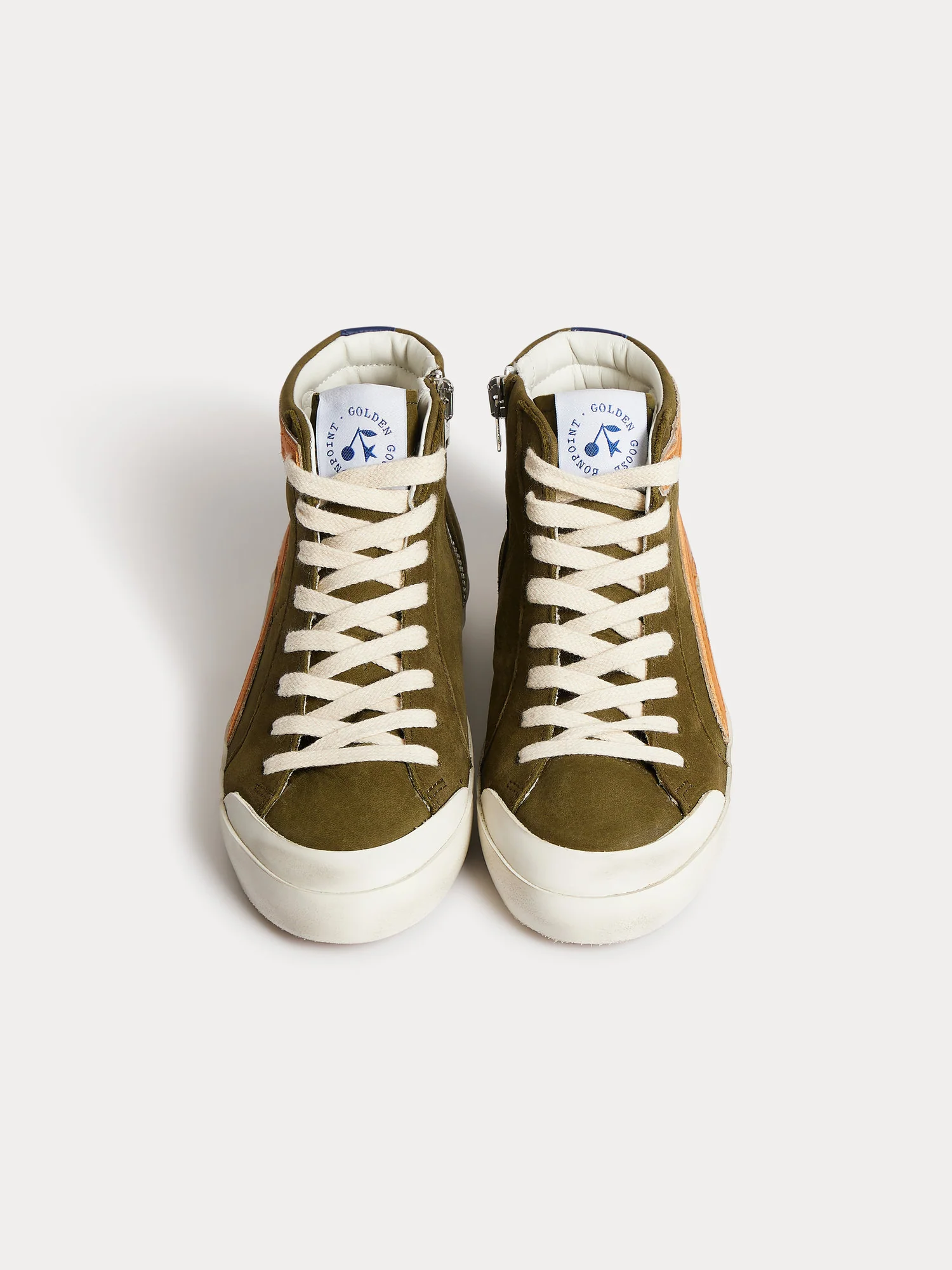 Bonpoint x Golden Goose children's khaki sneakers - Image 4