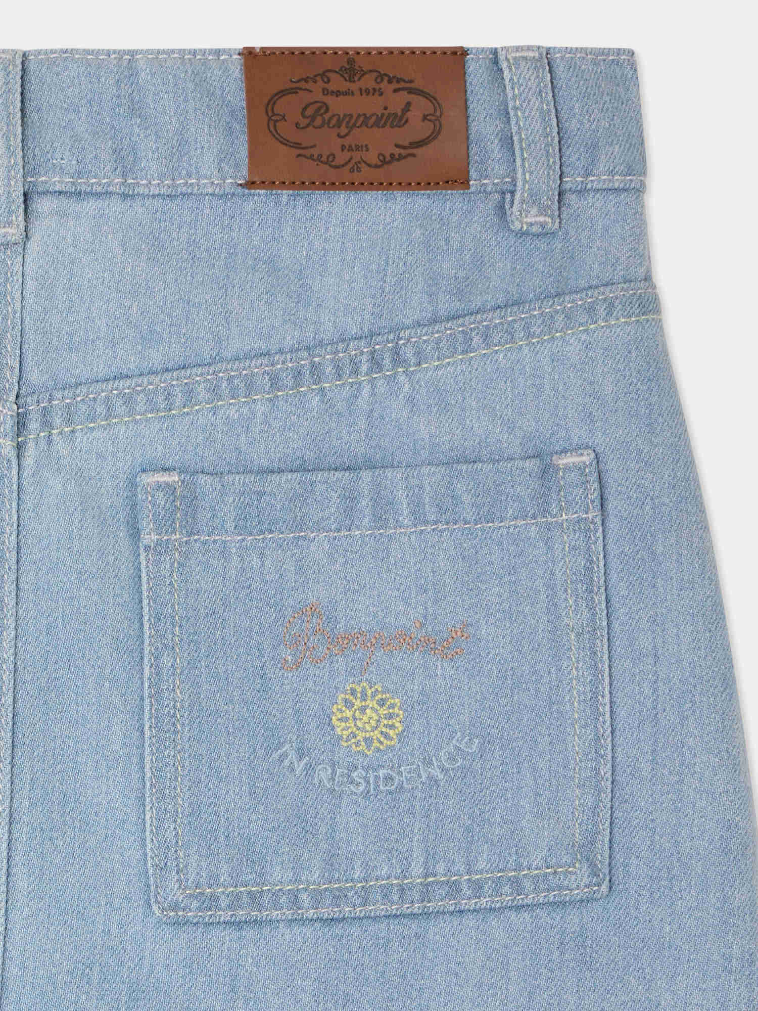 Bonpoint x Guest in Residence Dexie denim skirt with embroidery - Image 3