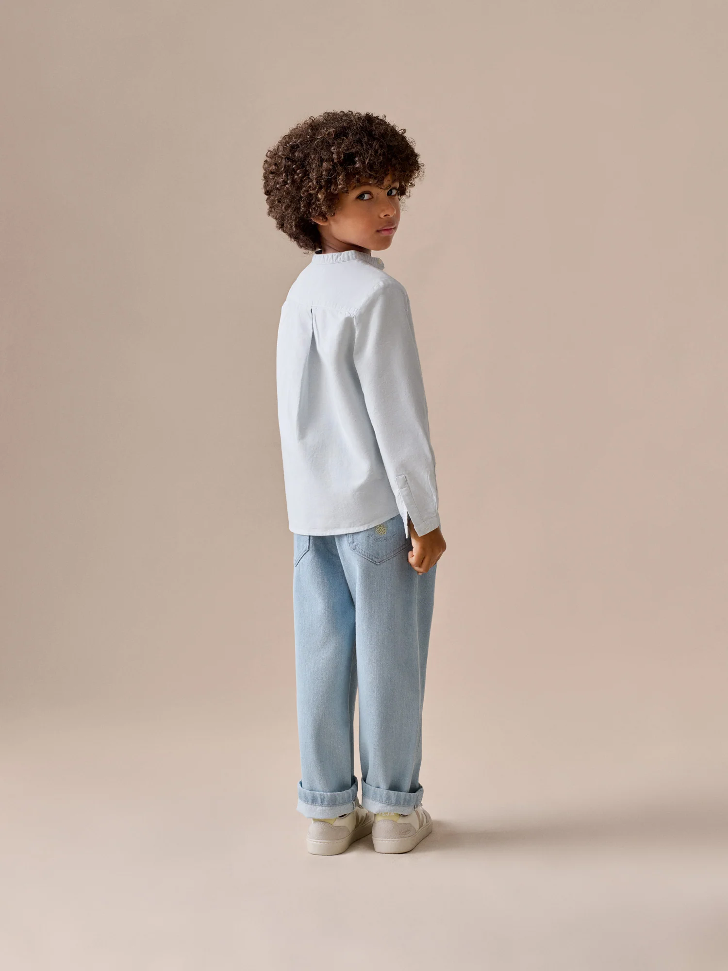 Bonpoint x Guest in Residence Eliott mixed denim trousers with embroidery - Image 4