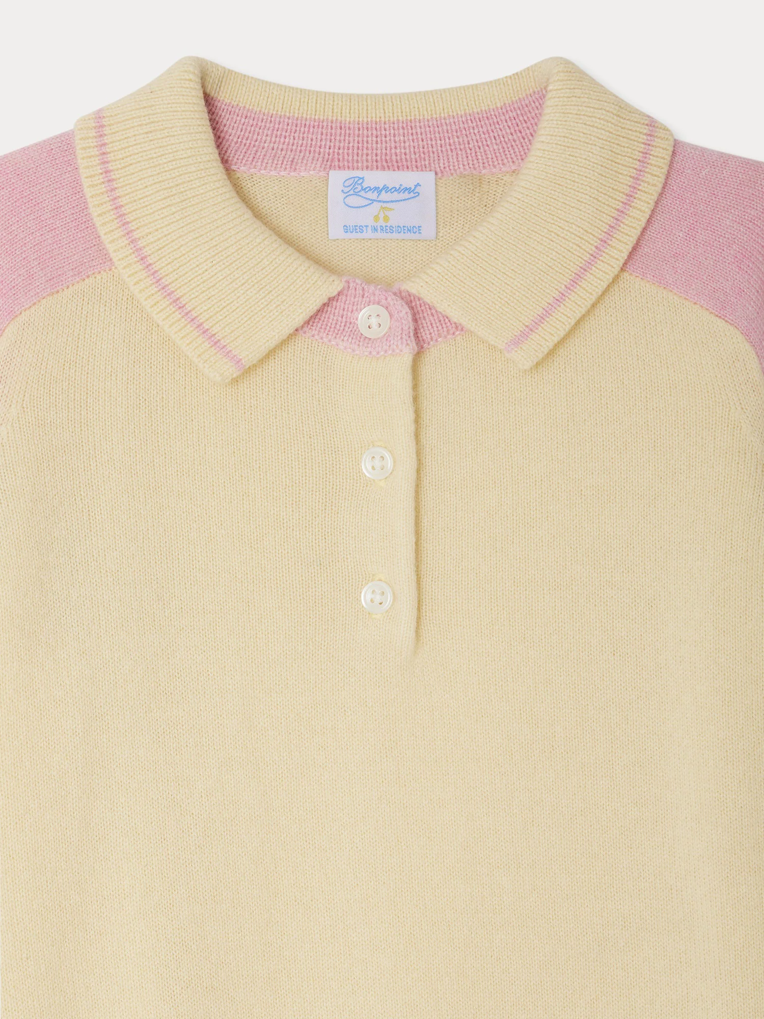 Bonpoint x Guest in Residence Lynsey color-blocked cashmere polo neck sweater - Image 4