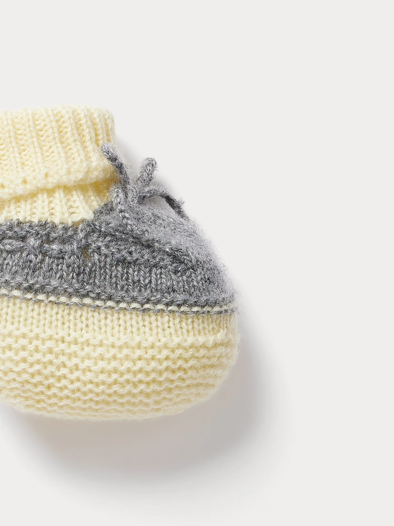 Bonpoint x Guest in Residence Telse baby cashmere slippers in heather gray - Image 3