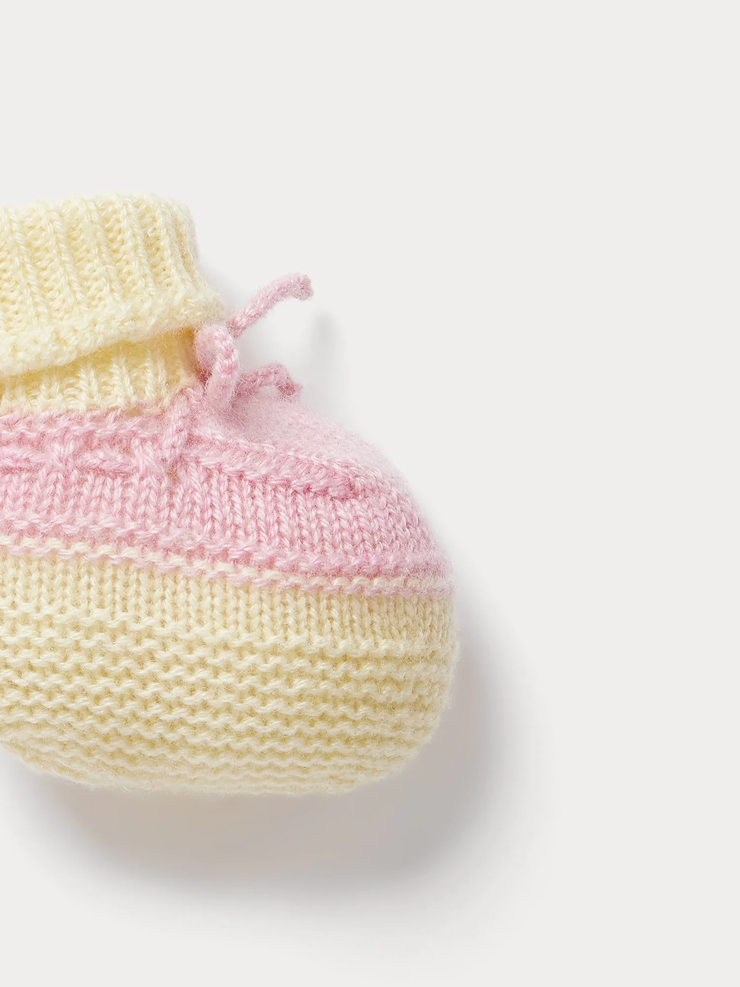 Bonpoint x Guest in Residence Telse baby slippers in pink cashmere - Image 3