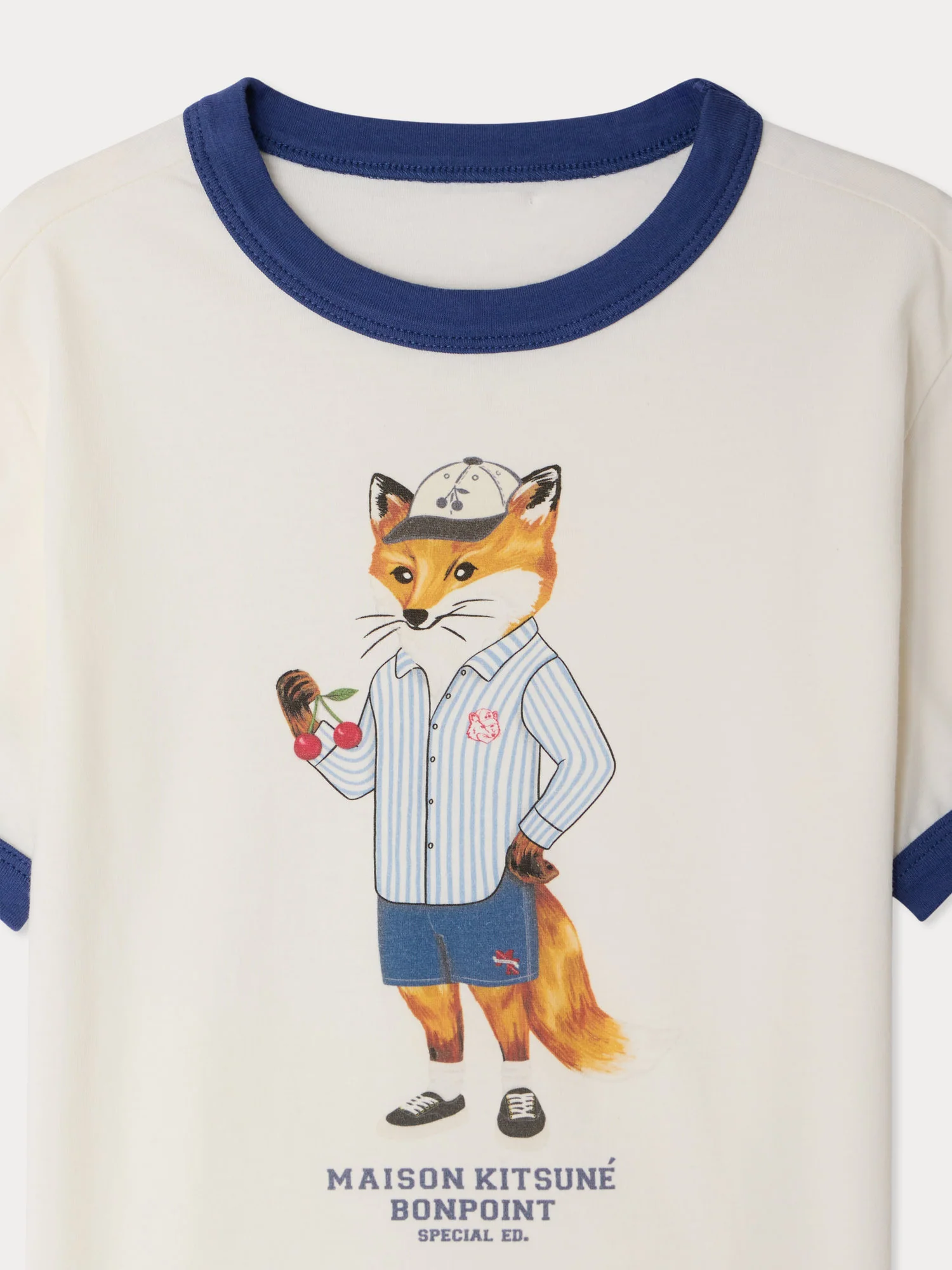 Bonpoint x Maison Kitsuné Akiva T-shirt with fox print in organic cotton - Image 4