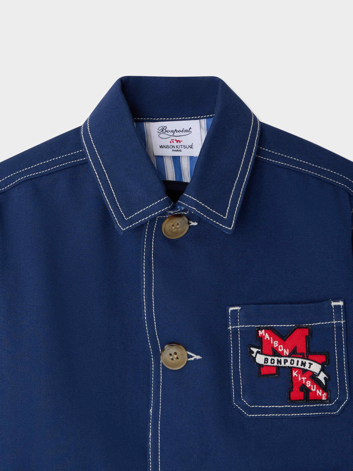 Bonpoint x Maison Kitsuné Linus jacket embroidered on the back - Image 4