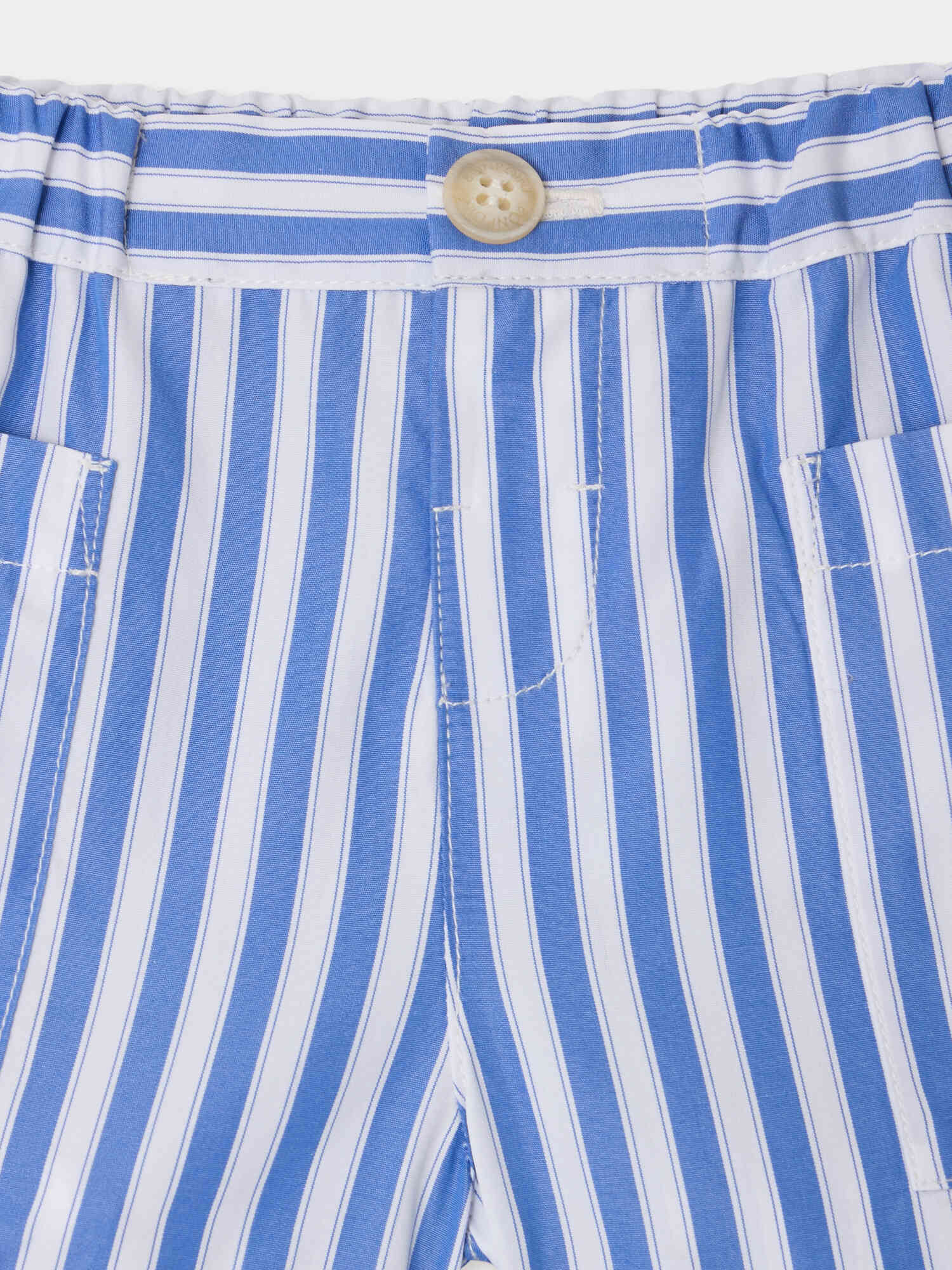 Bonpoint x Maison Kitsuné Nateo embroidered shorts in organic cotton - Image 4