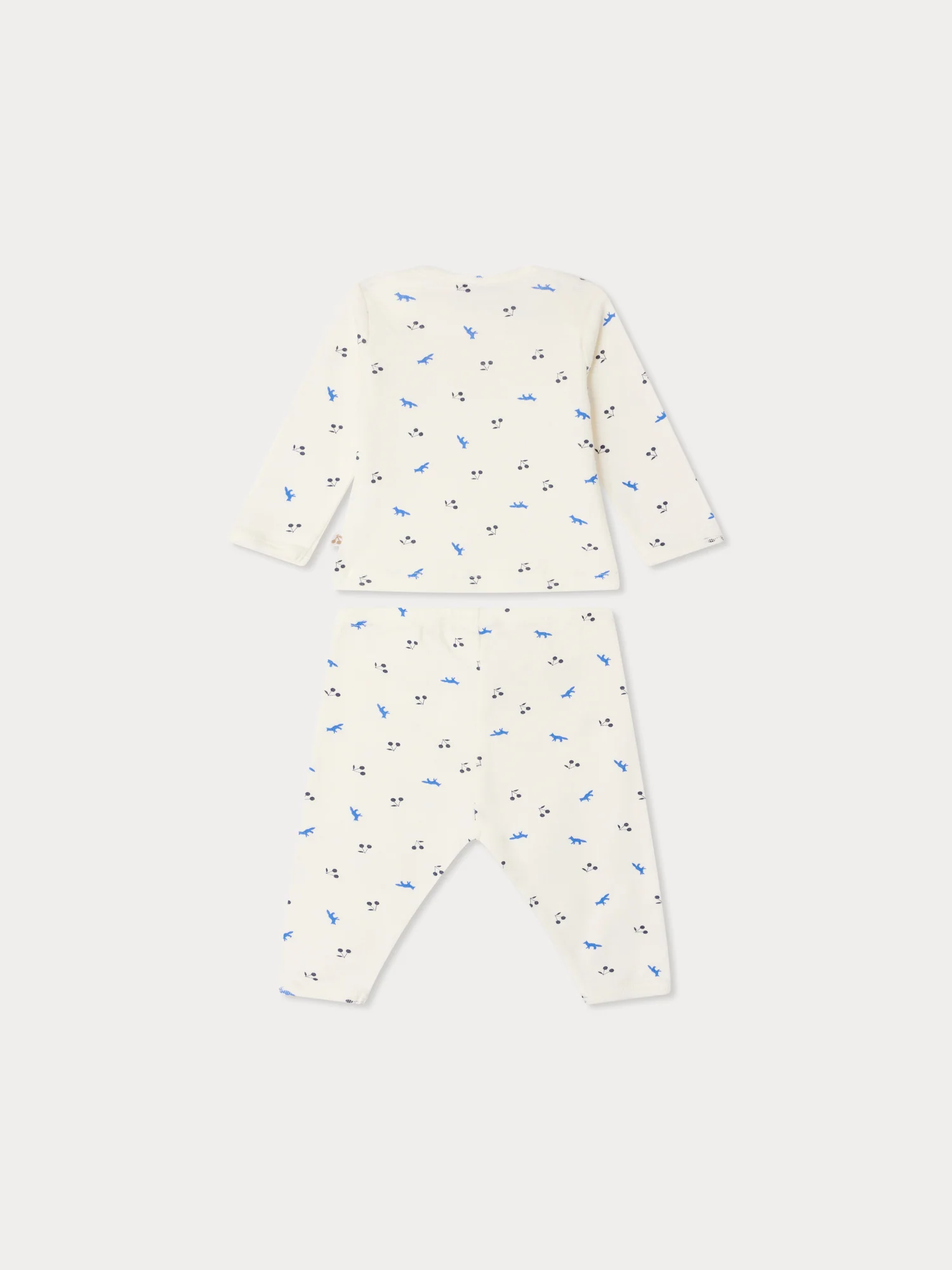 Bonpoint x Maison Kitsuné Timi set with fox and cherry print in organic cotton - Image 3