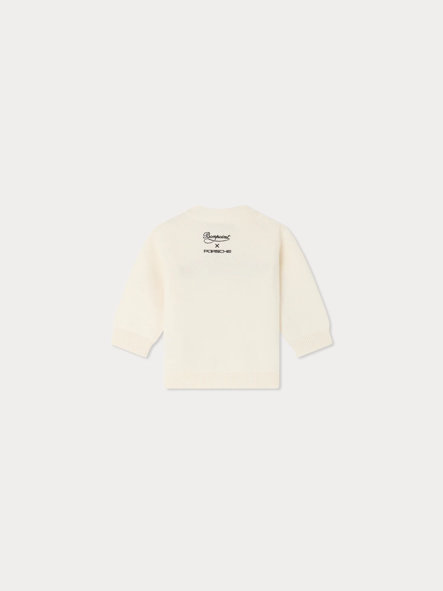 Bonpoint x Porsche Almire embroidered sweater in organic cotton and cashmere - Image 4