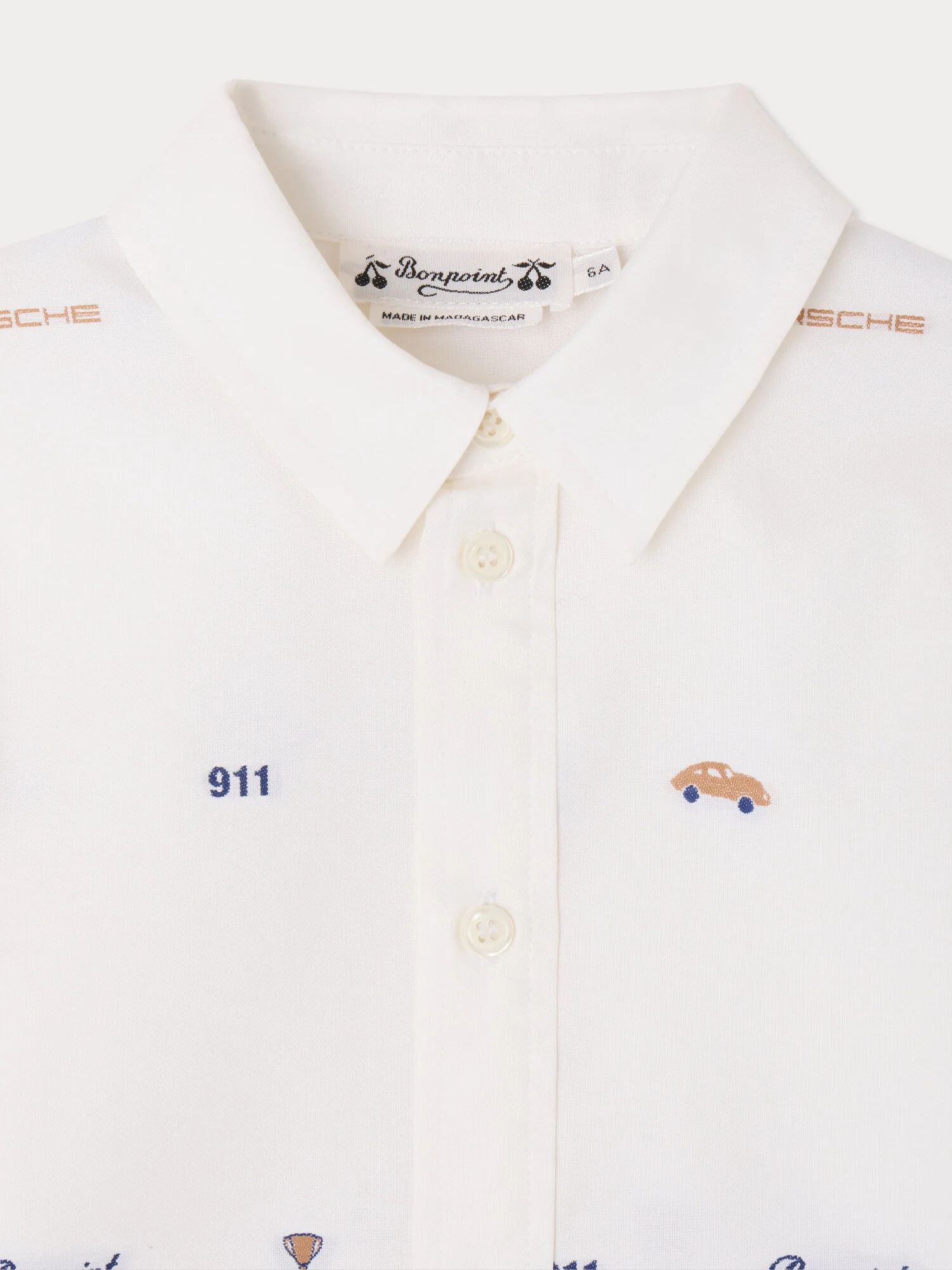 Bonpoint x Porsche Daho shirt in light organic cotton jacquard - Image 3