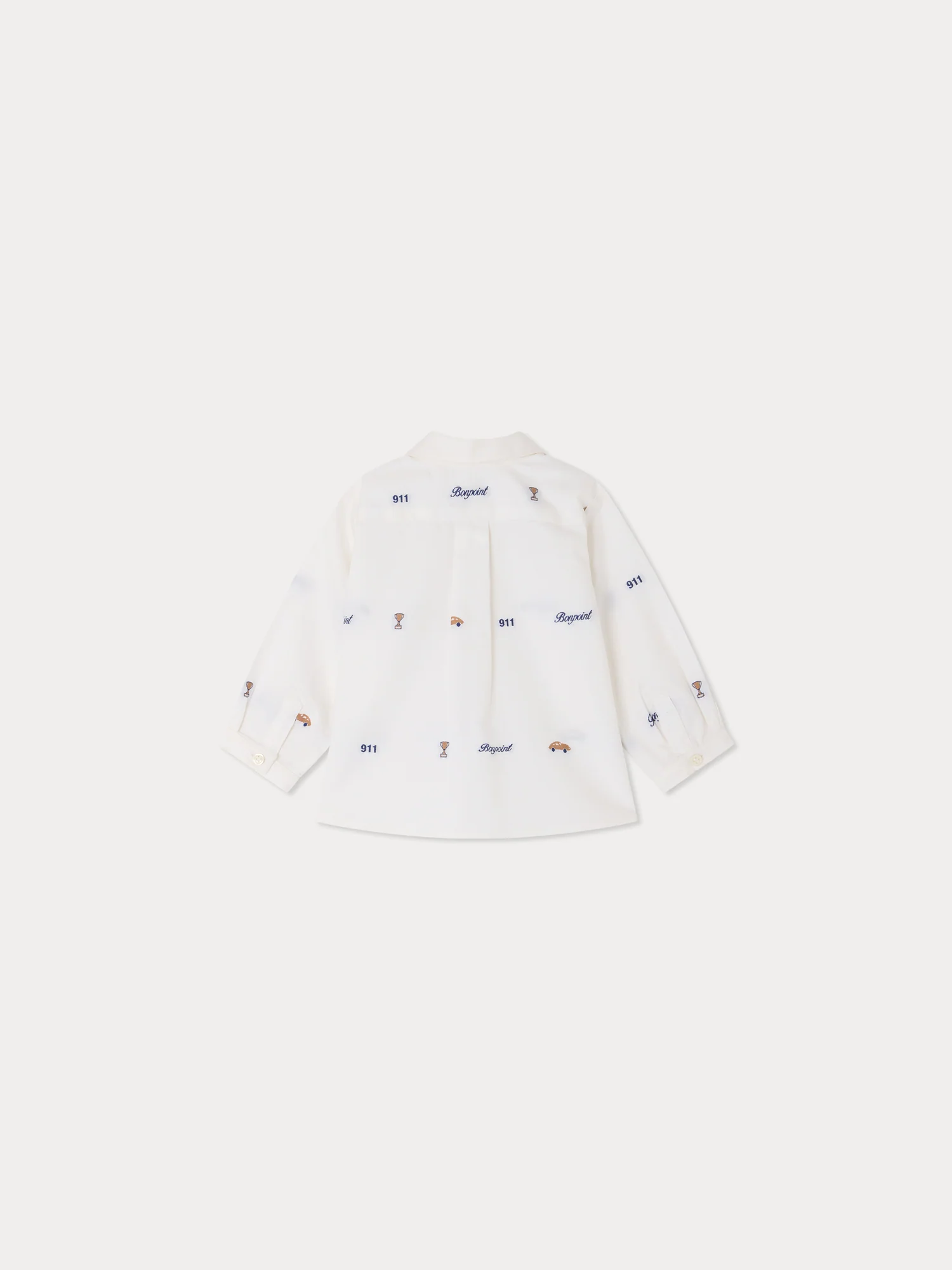 Bonpoint x Porsche Malo shirt in light organic cotton jacquard - Image 3