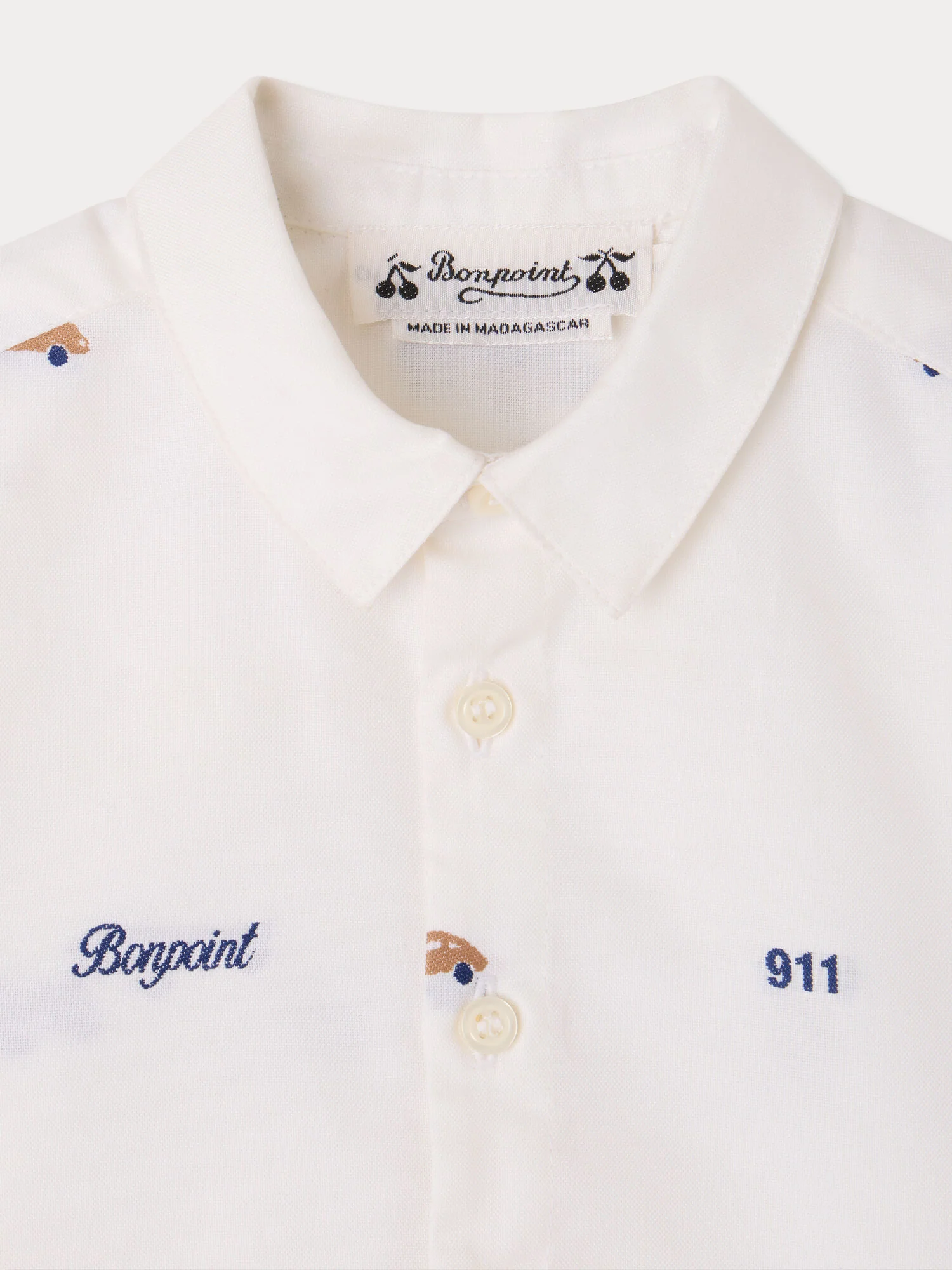 Bonpoint x Porsche Malo shirt in light organic cotton jacquard - Image 4