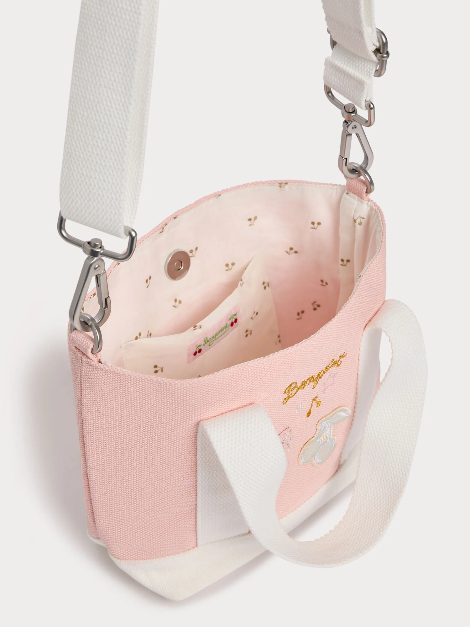 Cabas shoulder bag with patches and embroidery - Image 3
