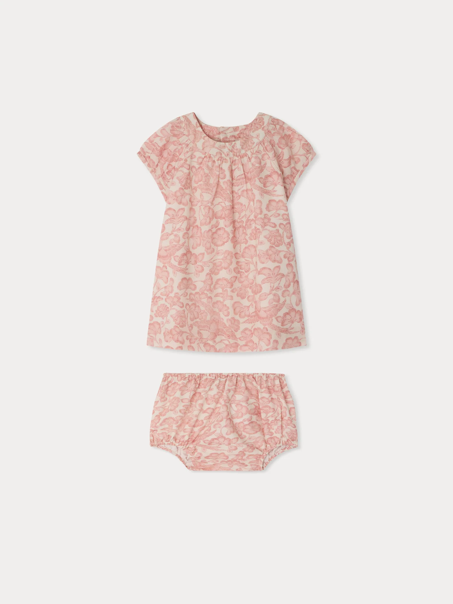 Cachouli dress with balloon sleeves in organic cotton - Image 2