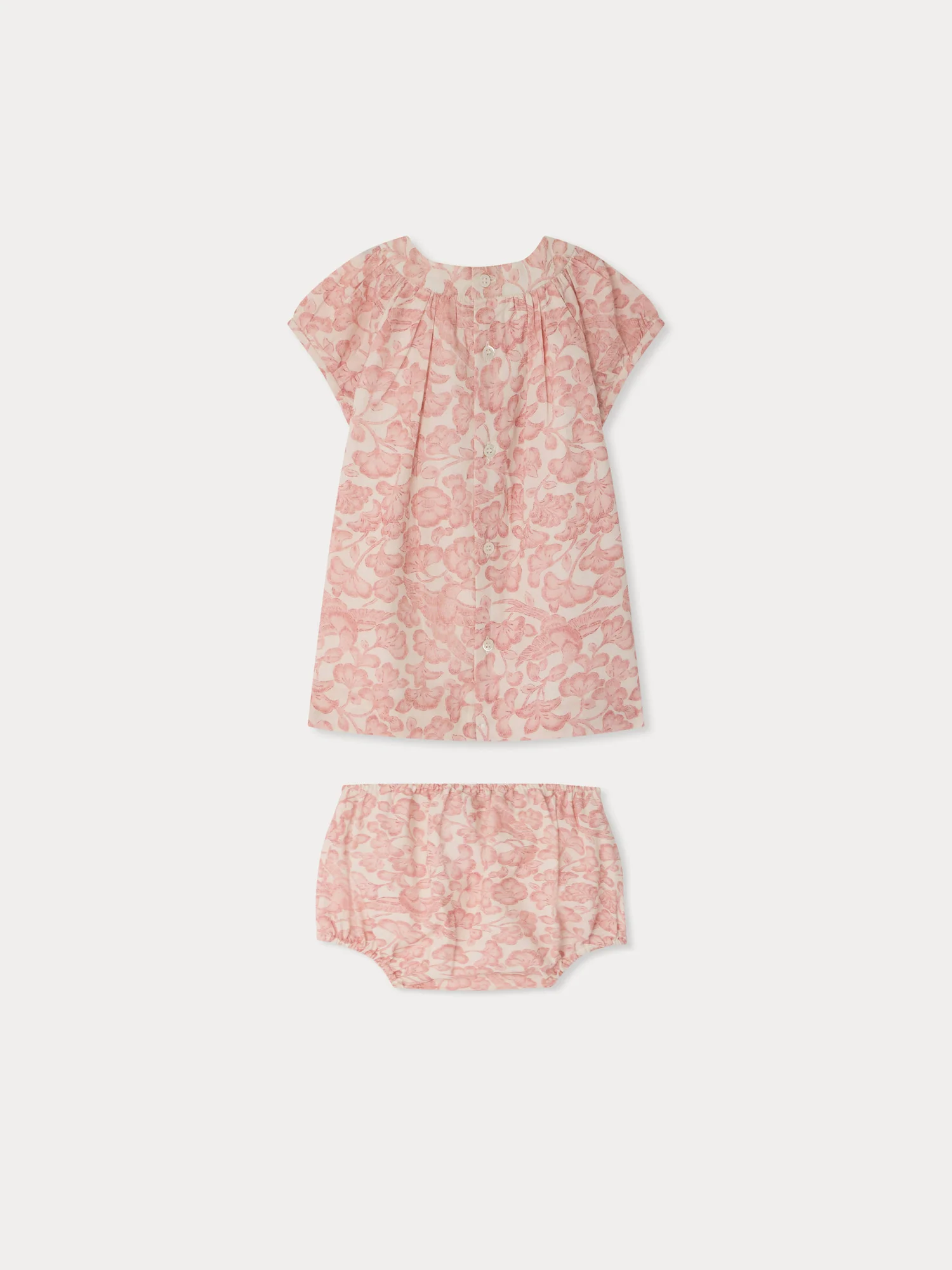Cachouli dress with balloon sleeves in organic cotton - Image 3