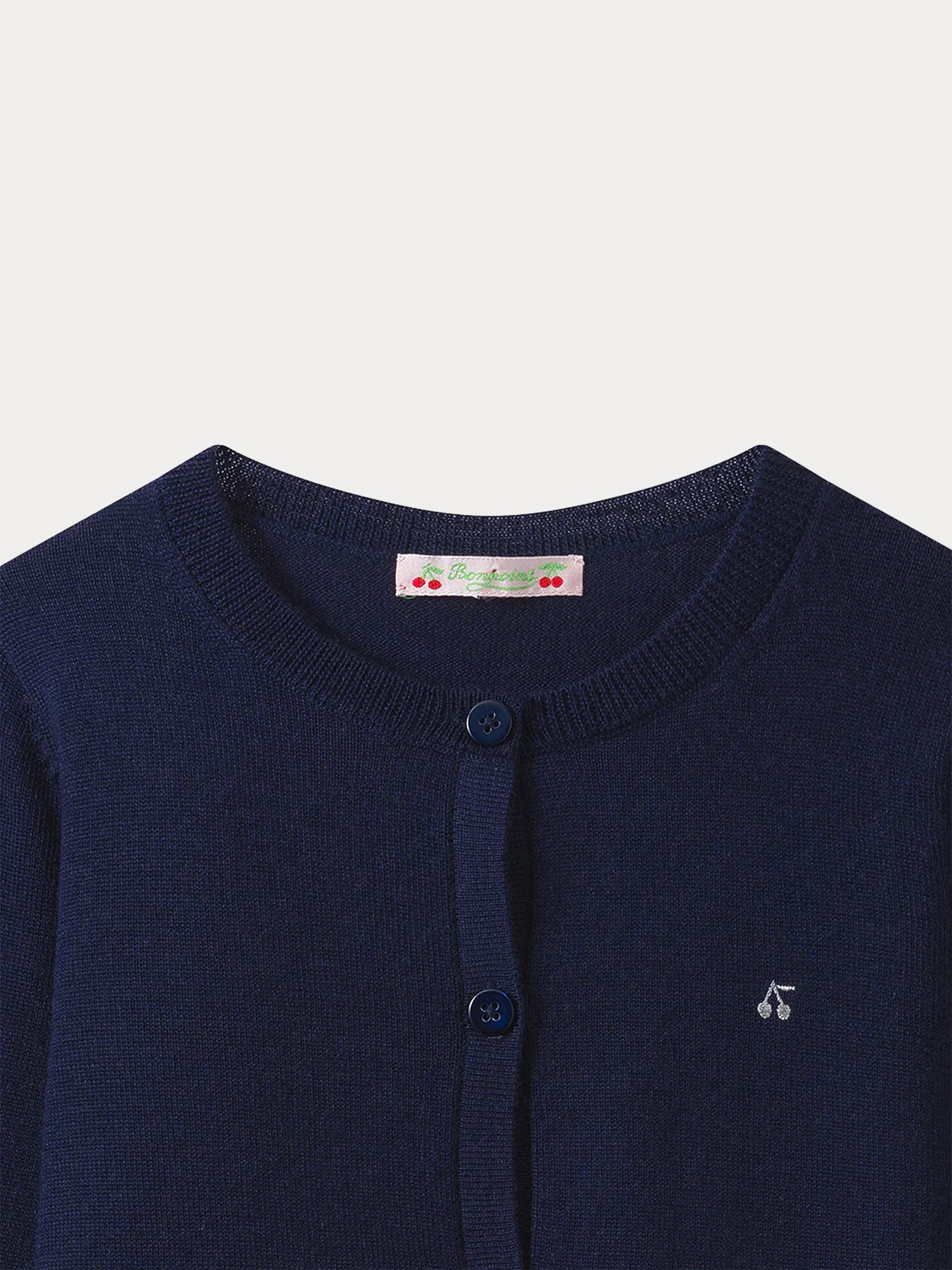Cardigan navy in merino wool - Image 3