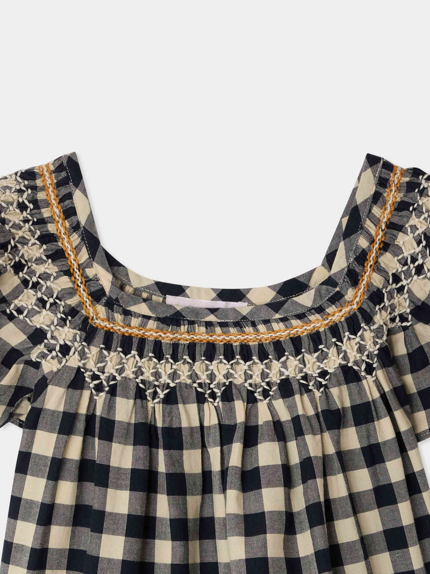 Carlie smocked and hand-embroidered blouse - Image 3