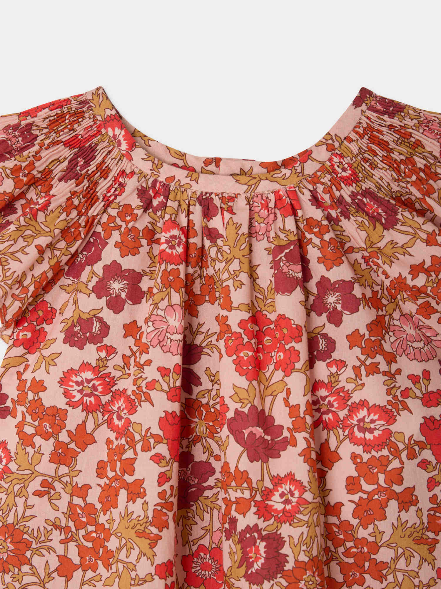 Carmella smocked dress in Liberty organic cotton fabric - Image 3