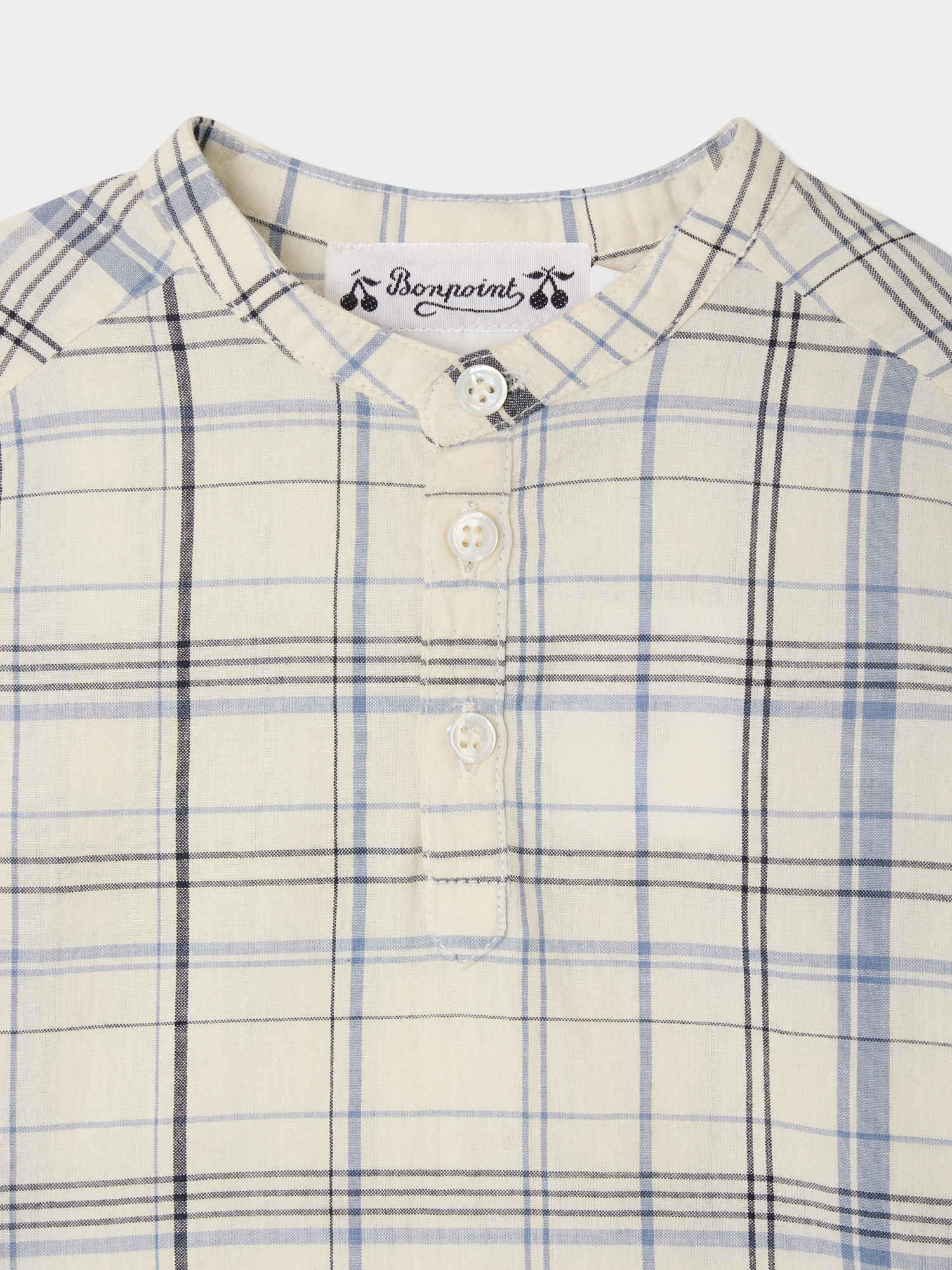 Cesari checkered mandarin collar shirt - Image 4