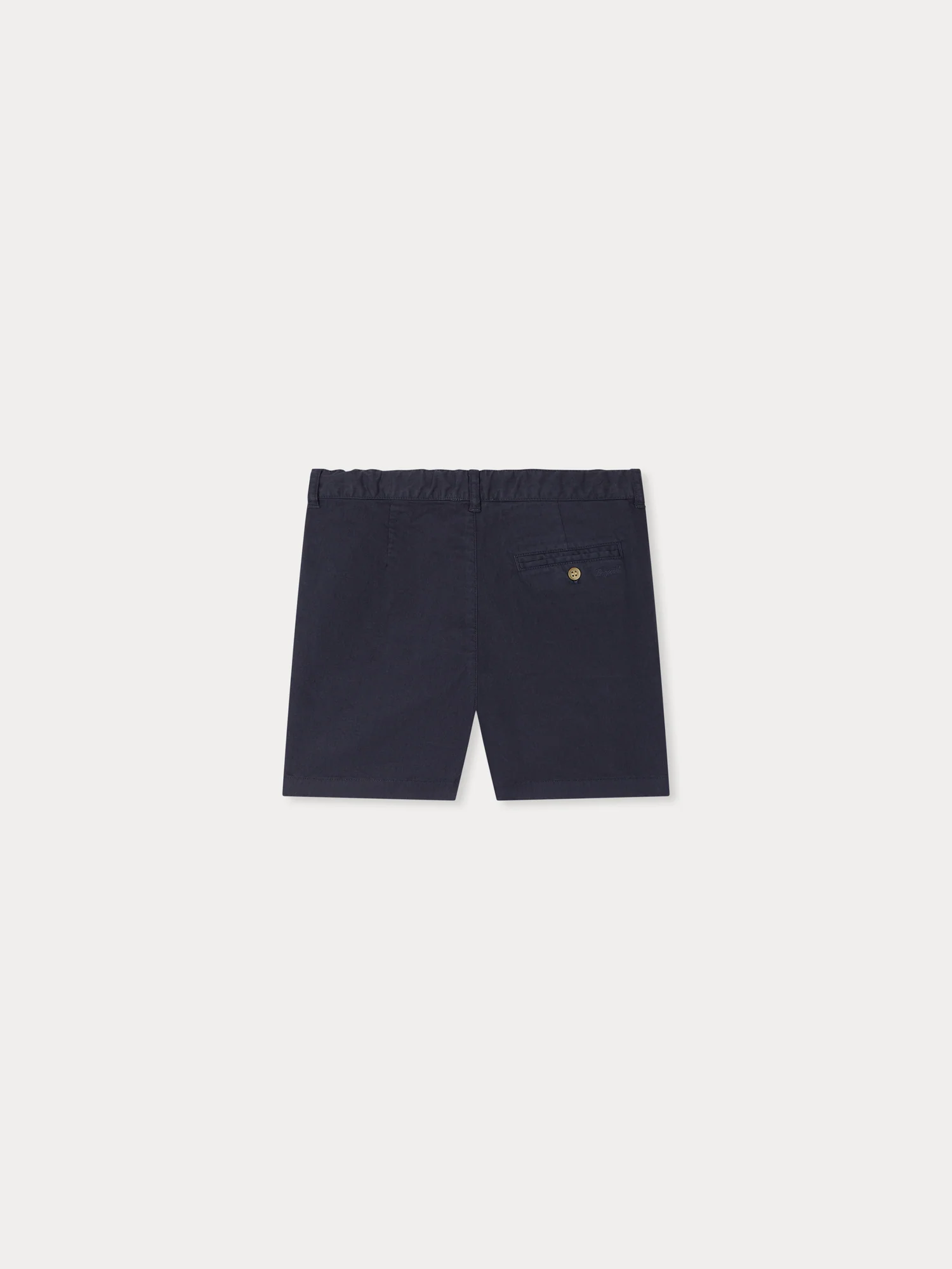 Charles navy blue chino bermuda shorts with pleats - Image 2