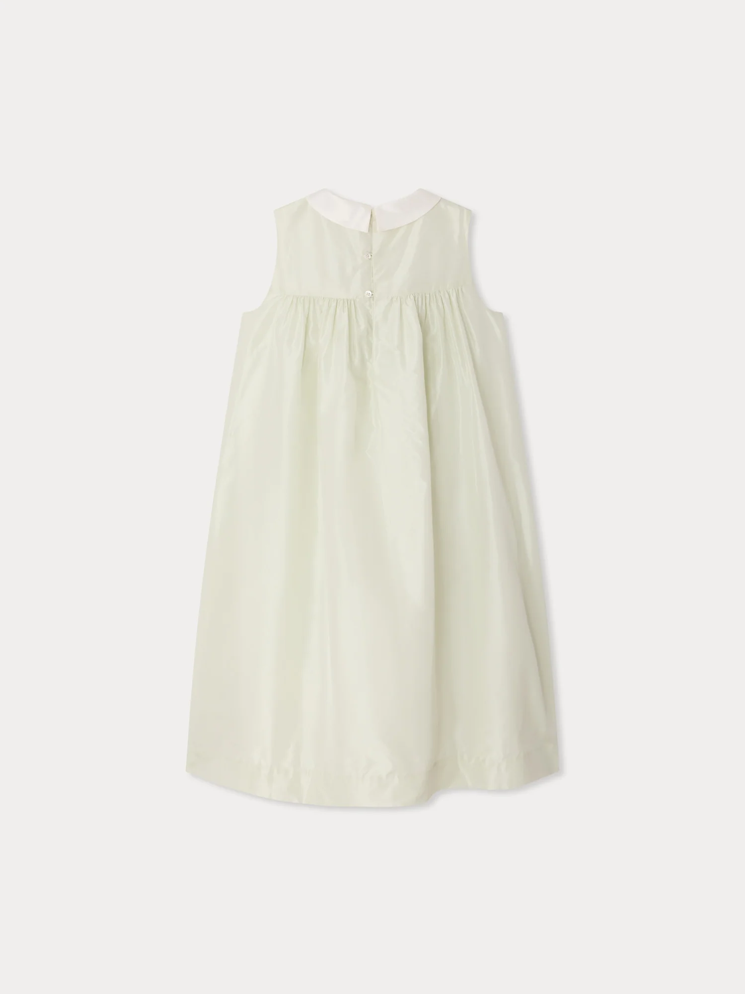 Ciliegia smocked and hand-embroidered silk dress - Image 3