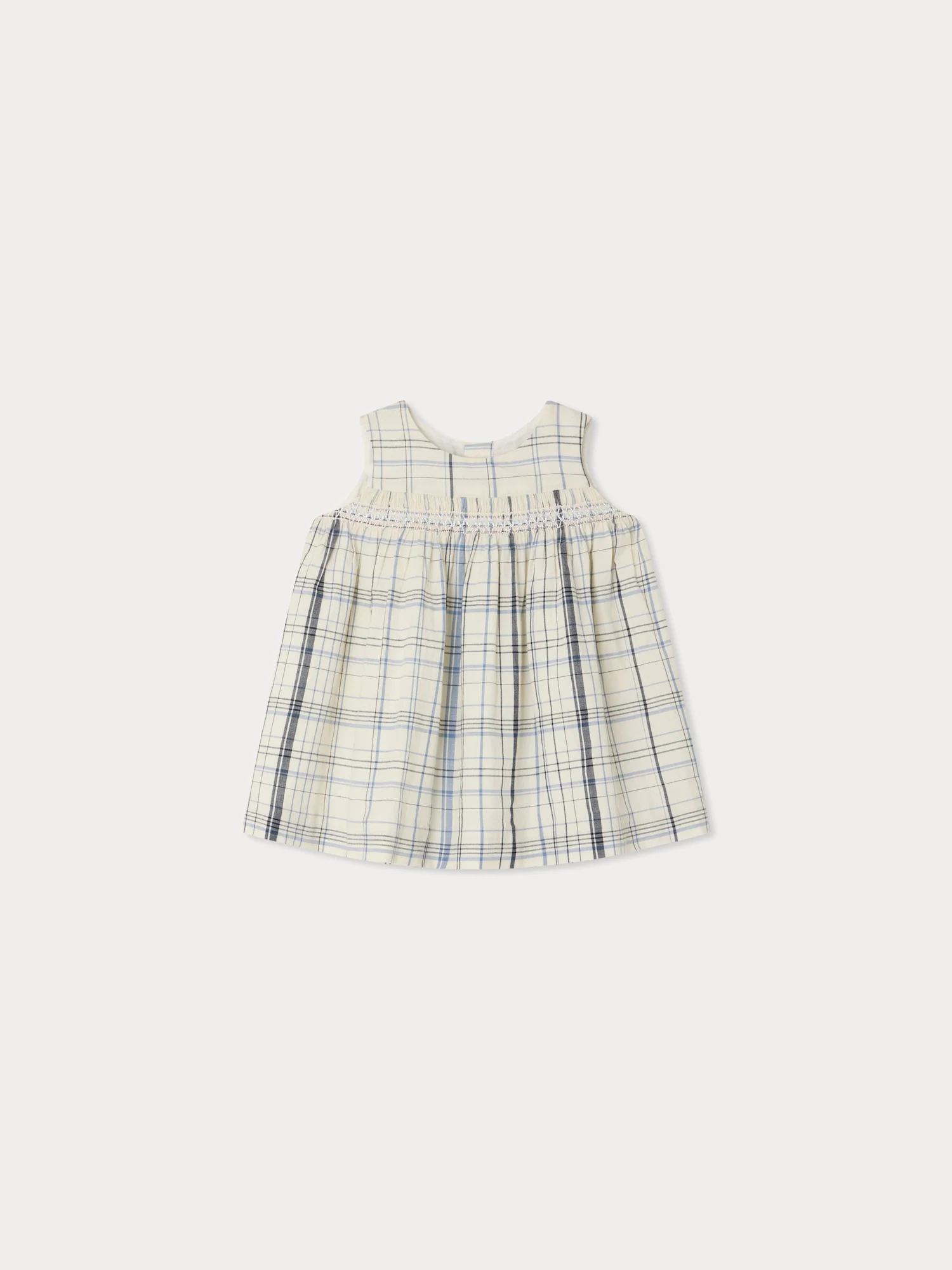 Clothi smocked plaid dress