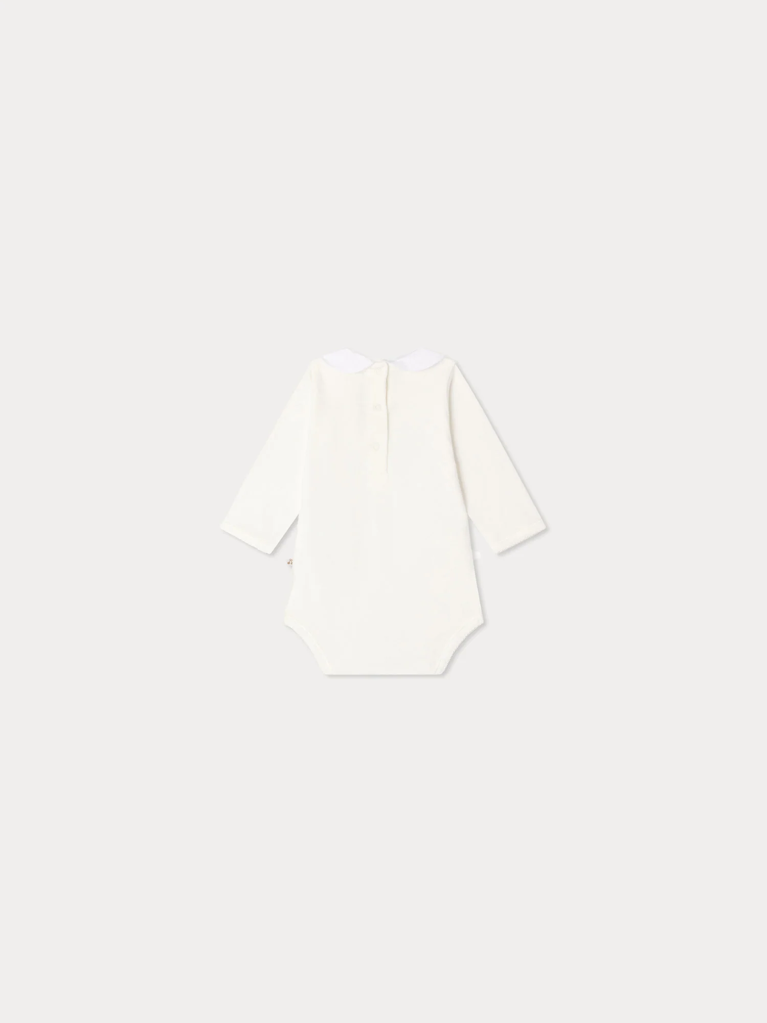 Cygne hand-embroidered birds bodysuit in organic cotton - Image 2