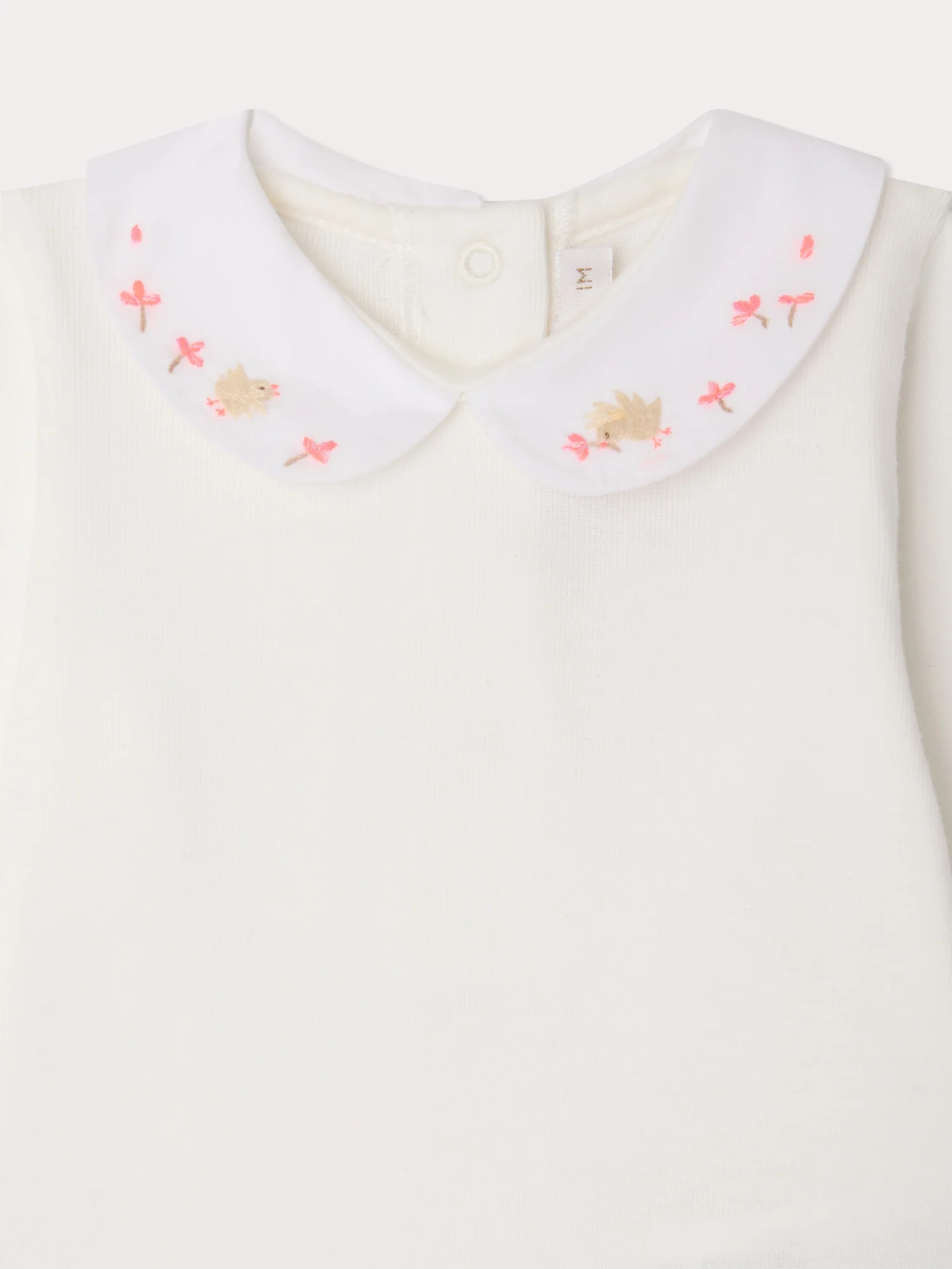 Cygne hand-embroidered birds bodysuit in organic cotton - Image 3