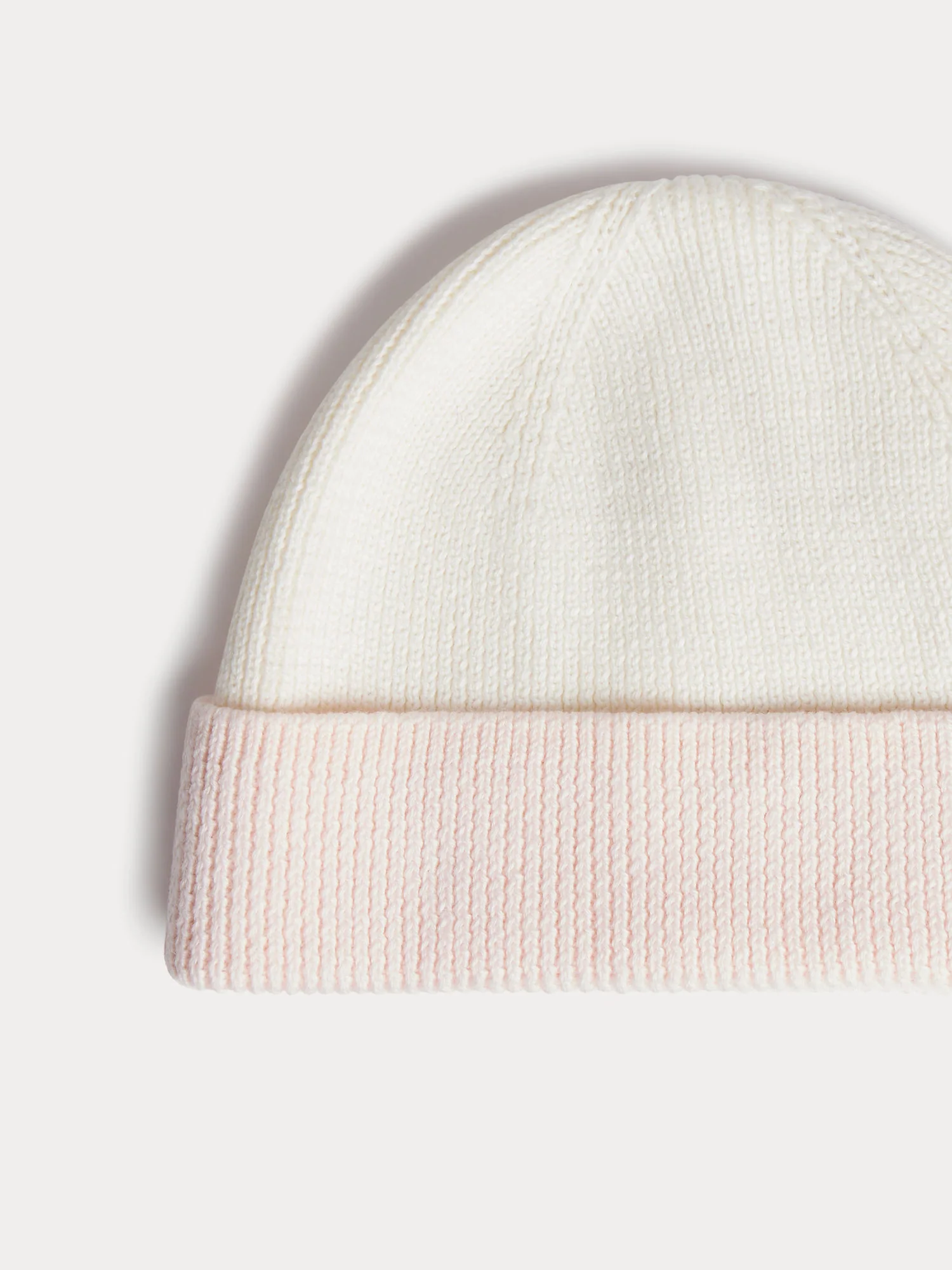 Darbo beanie in milk white wool and cotton - Image 2