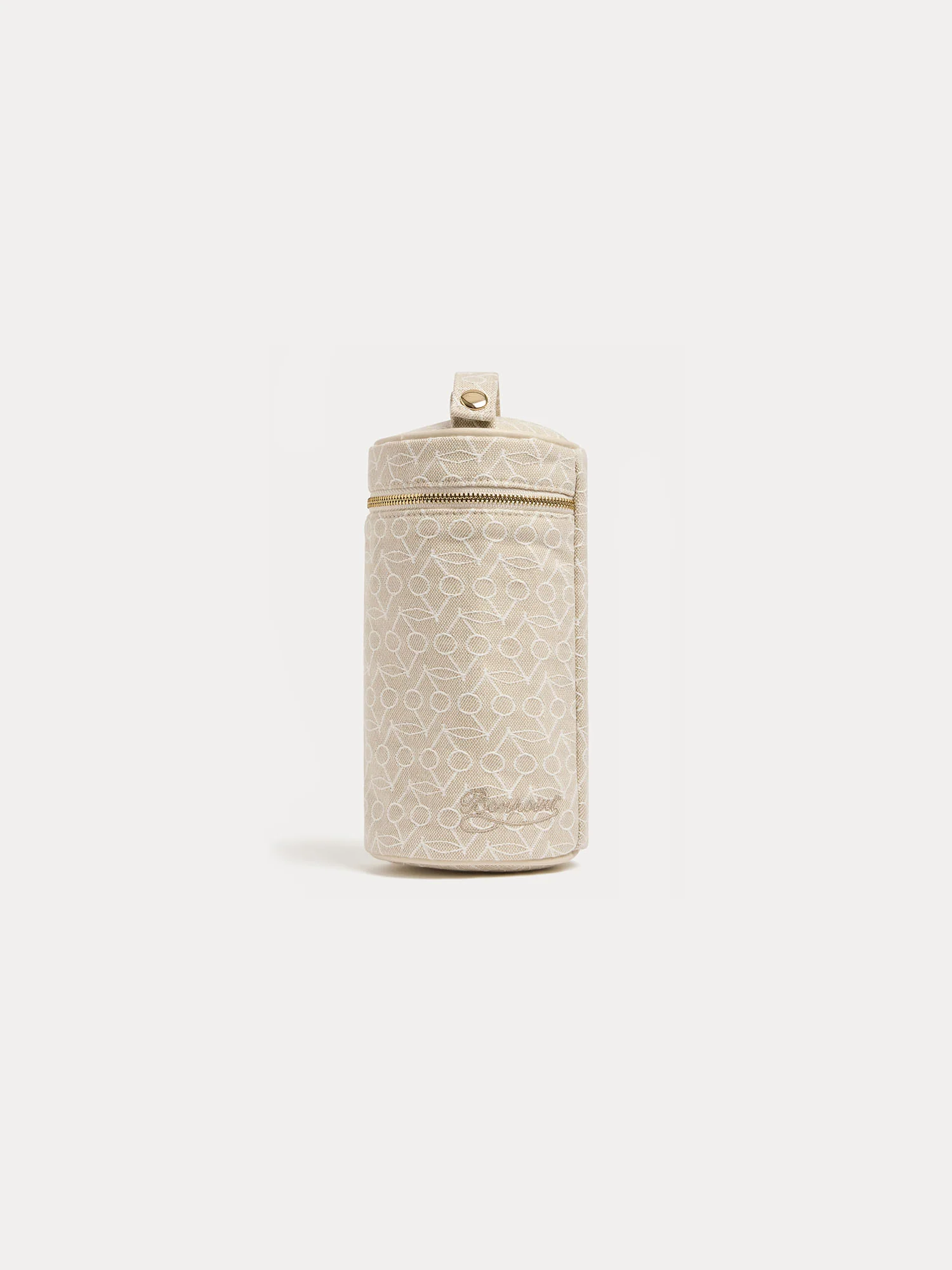 Dita bottle holder with woven cherry motif in cotton