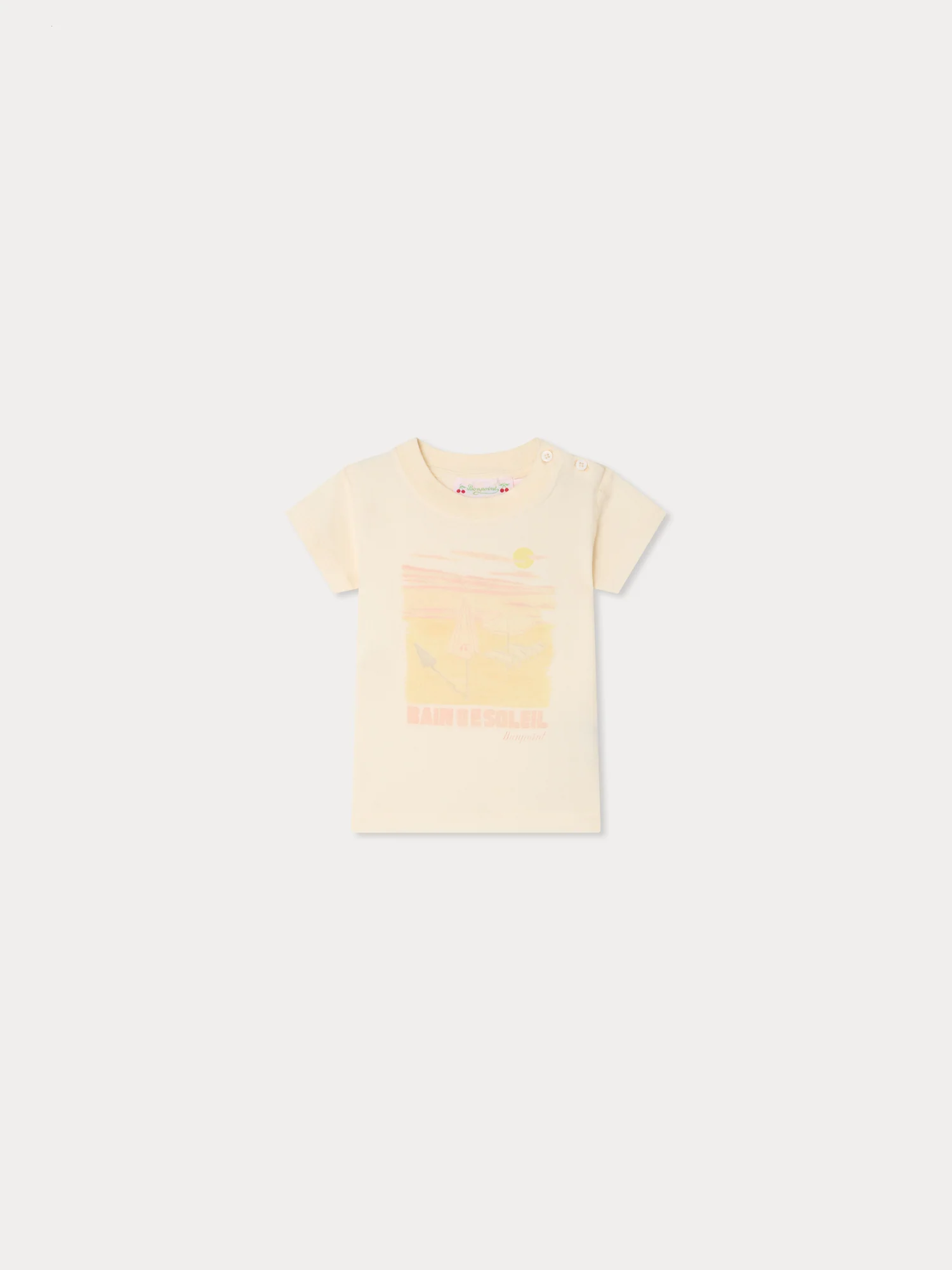 Dom "bain de soleil" print t-shirt in organic cotton