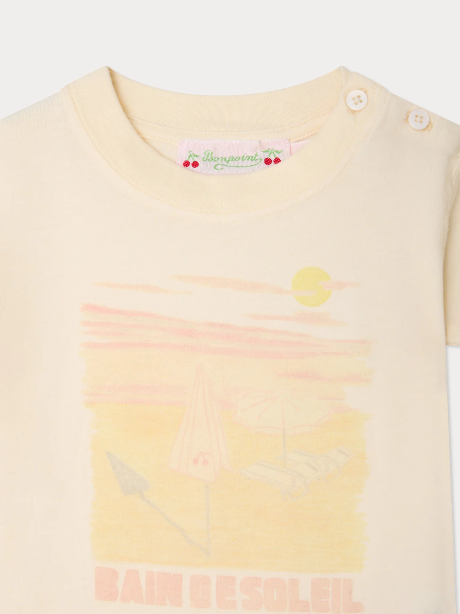 Dom "bain de soleil" print t-shirt in organic cotton - Image 3