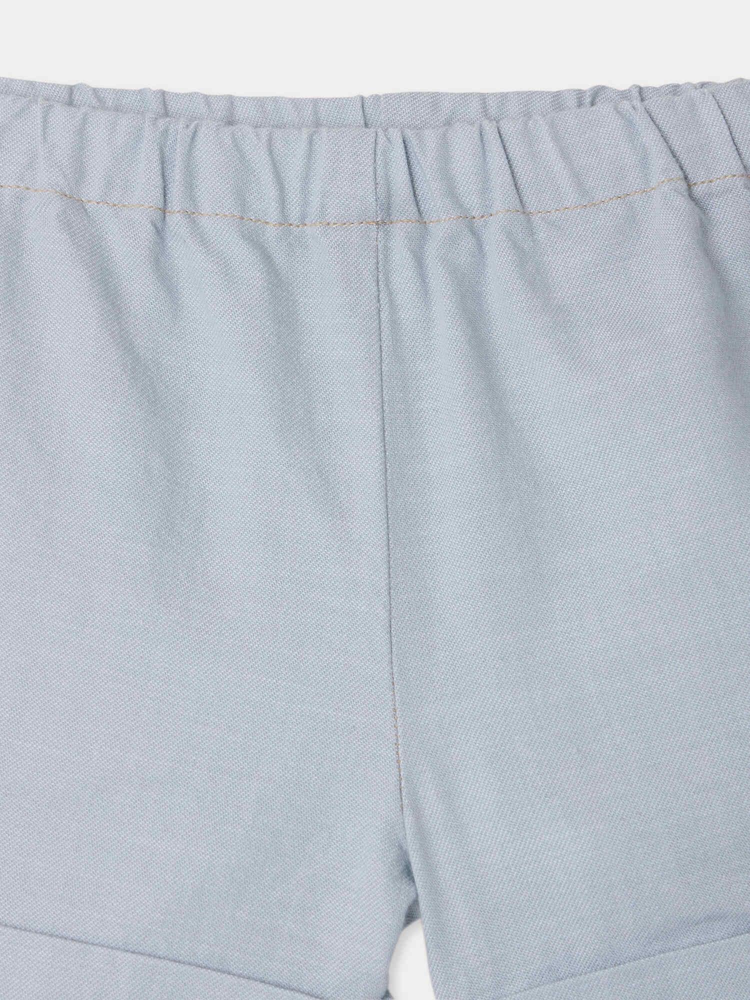 Ecady sky blue shorts in organic cotton - Image 3