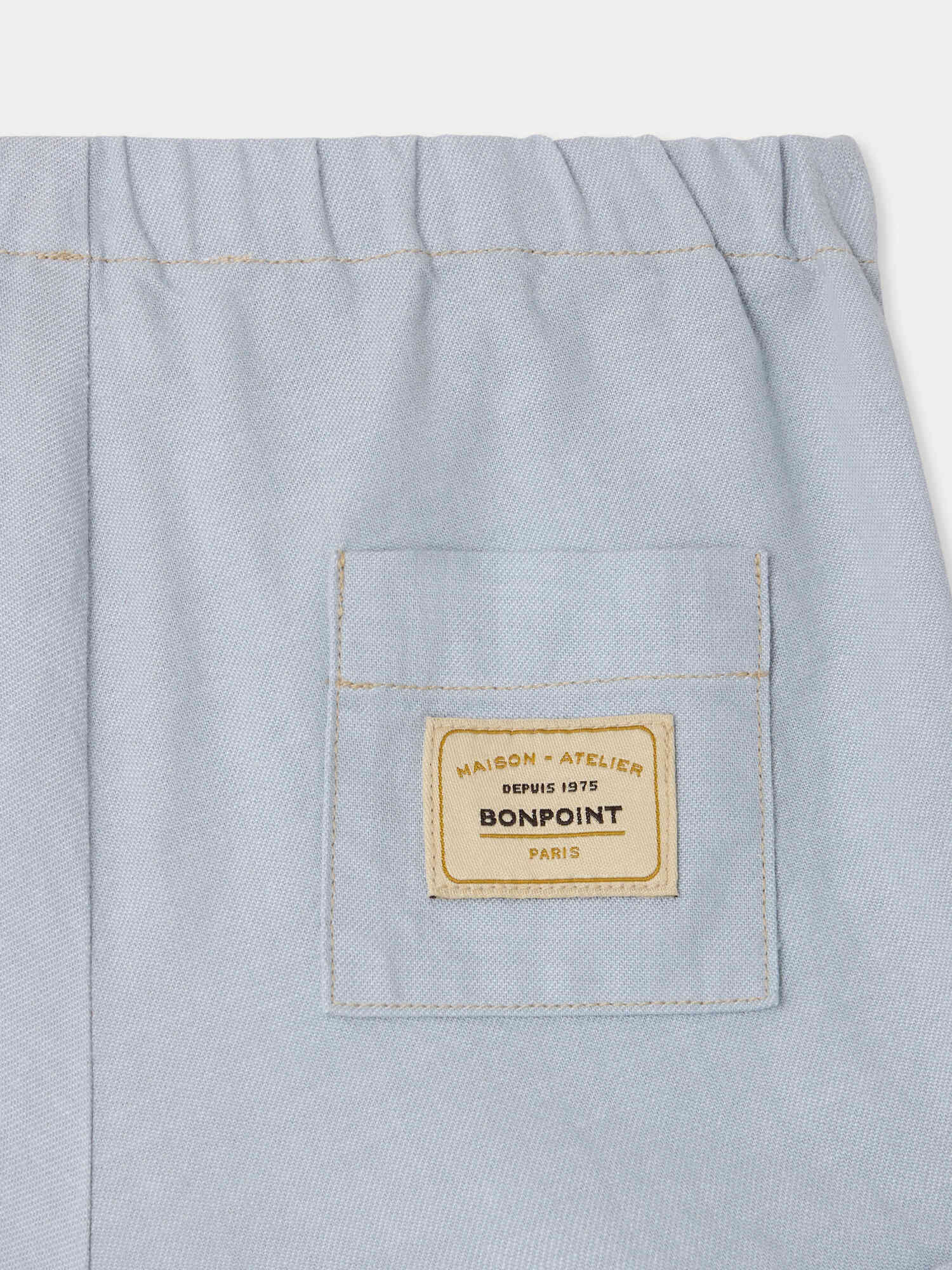 Ecady sky blue shorts in organic cotton - Image 4
