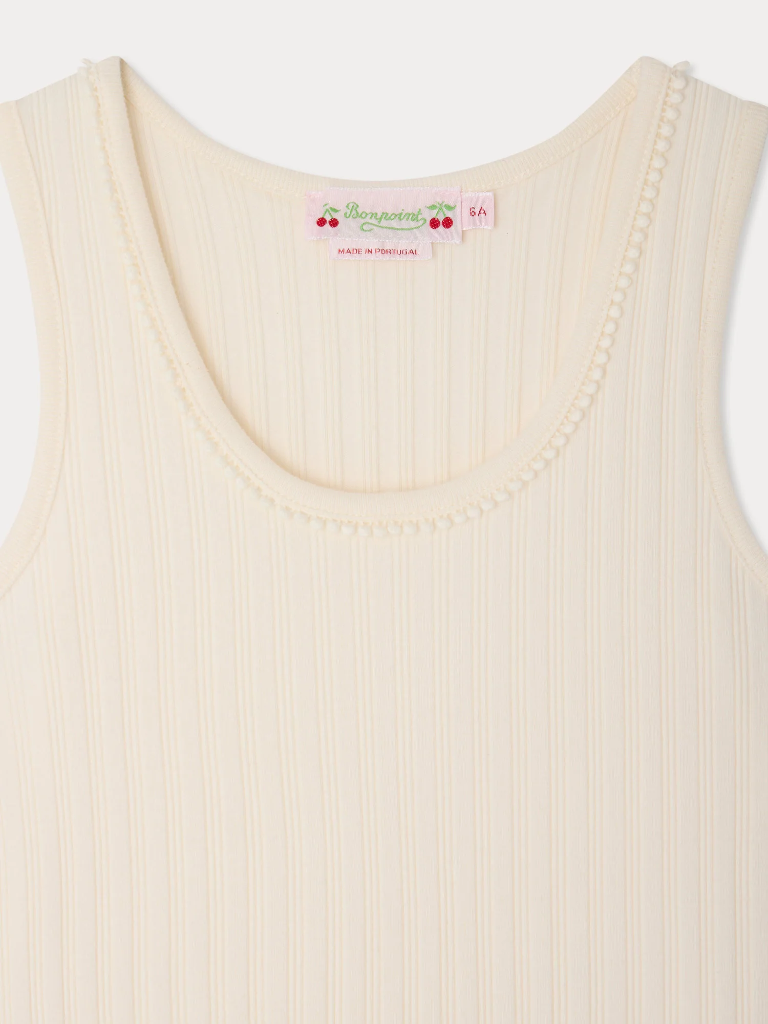 Edina tank top with scalloped collar - Image 3