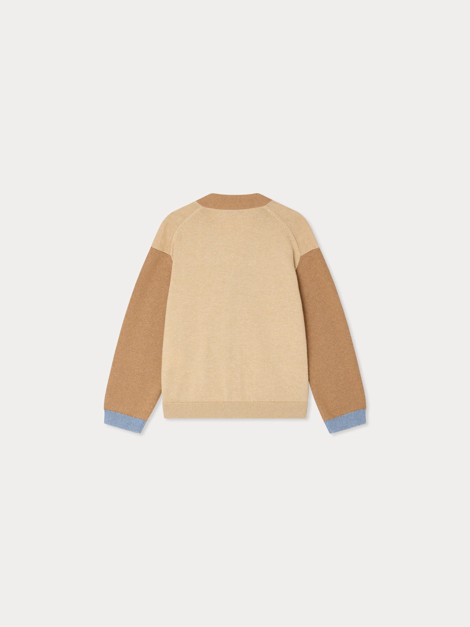 Edouard V-neck cardigan in organic cotton and cashmere - Image 3
