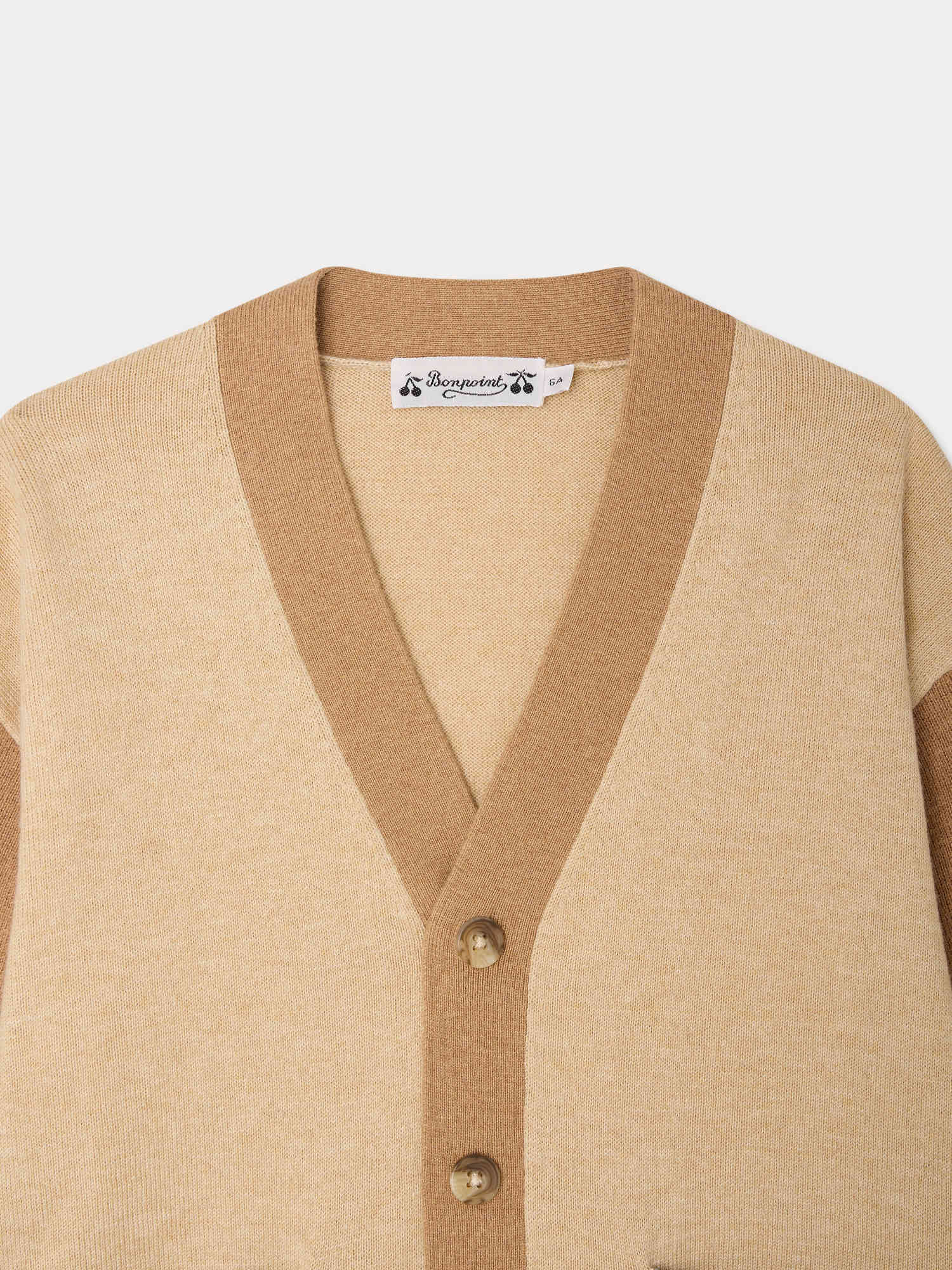 Edouard V-neck cardigan in organic cotton and cashmere - Image 4