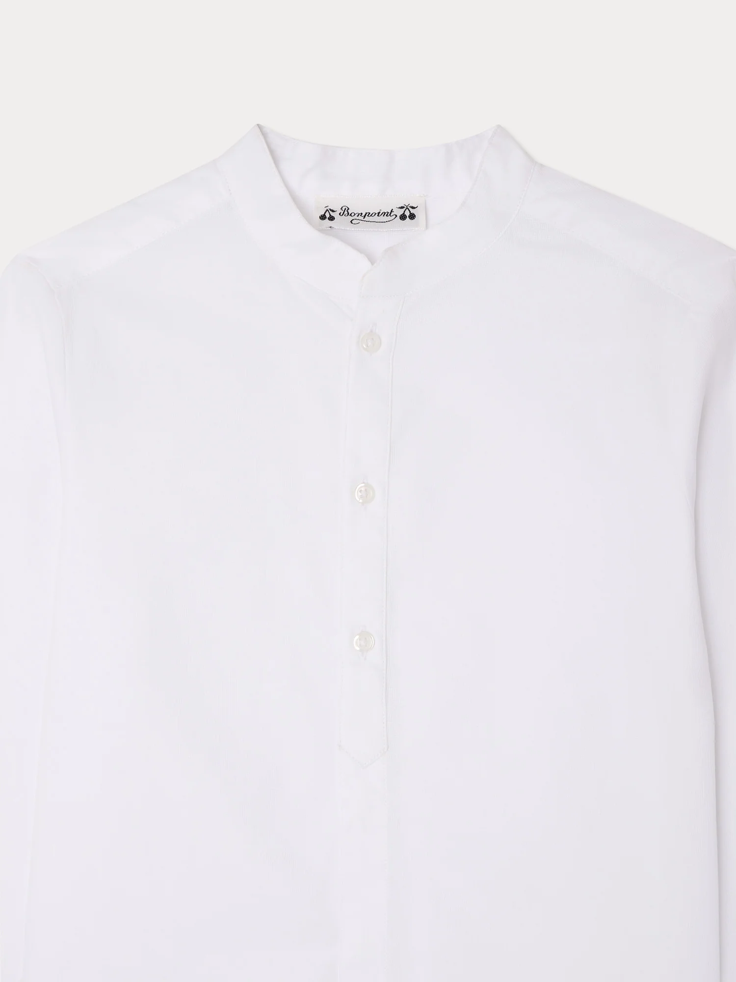 Elies shirt with mandarin collar in woven cotton - Image 4