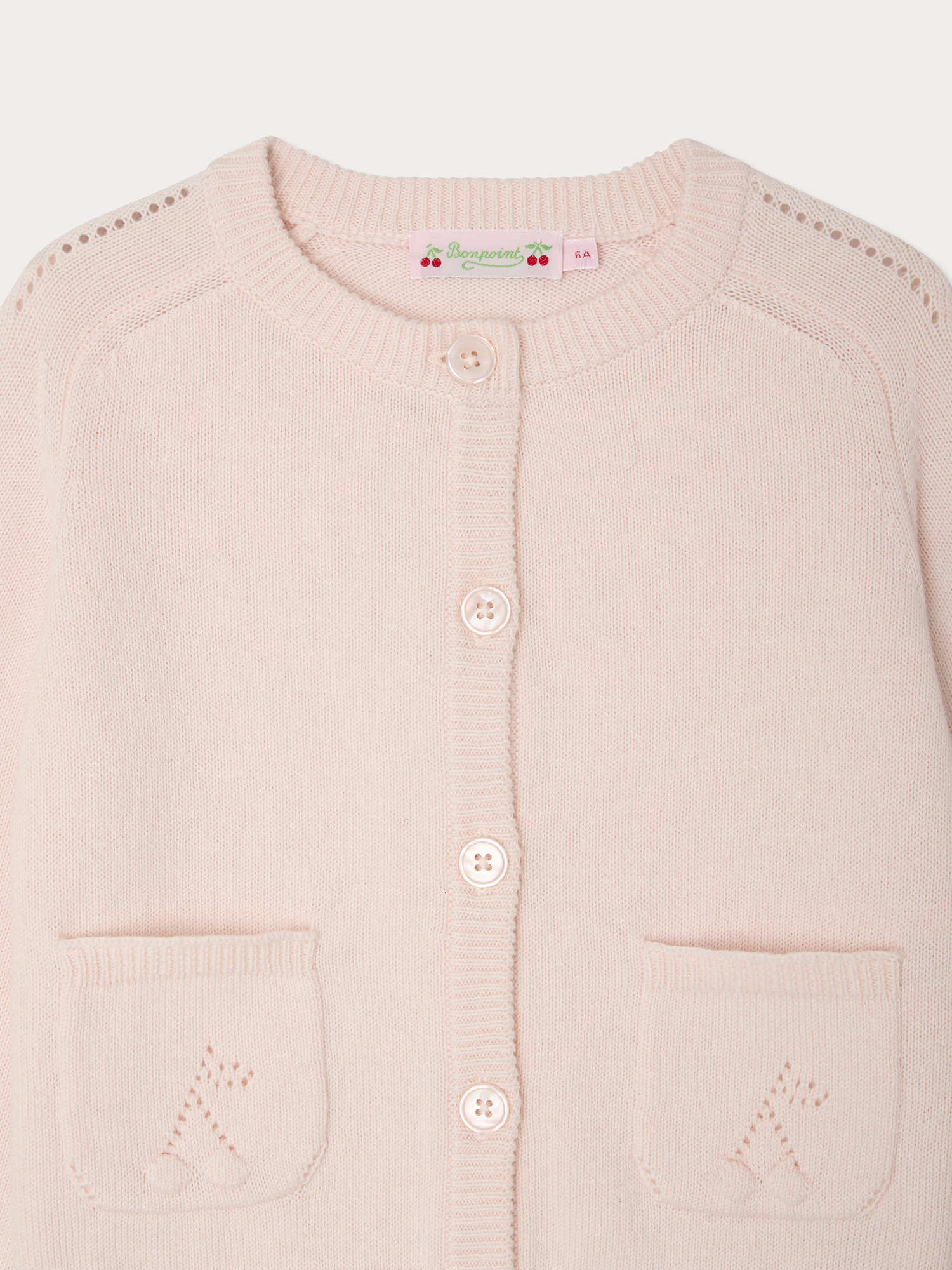 Elisea round neck cardigan in organic cotton - Image 4