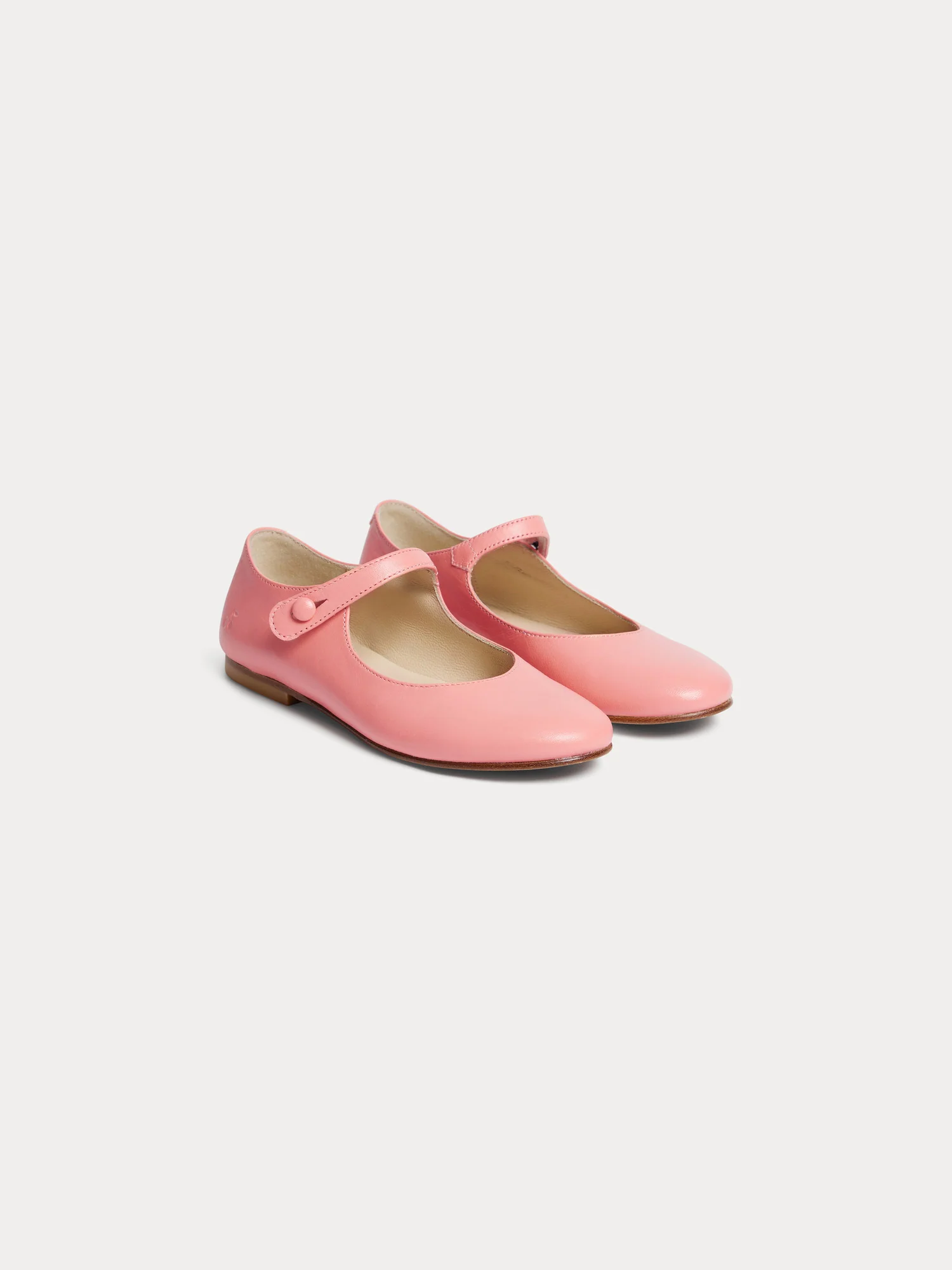 Ella coral leather ballerina flats - Image 3