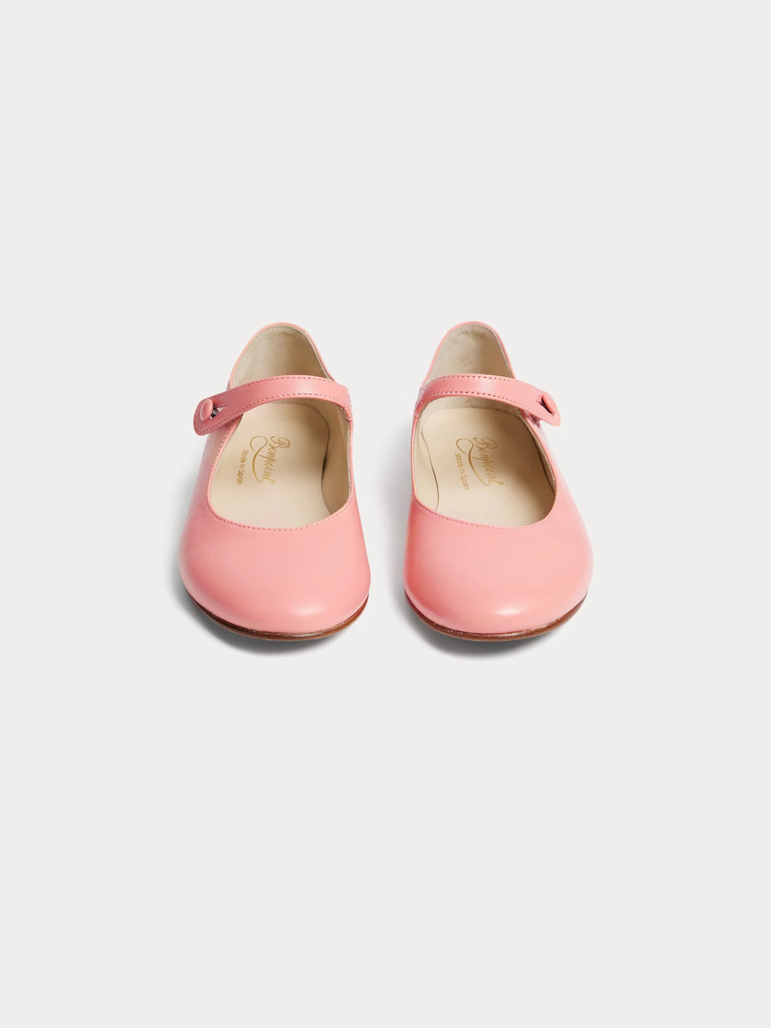 Ella coral leather ballerina flats - Image 4